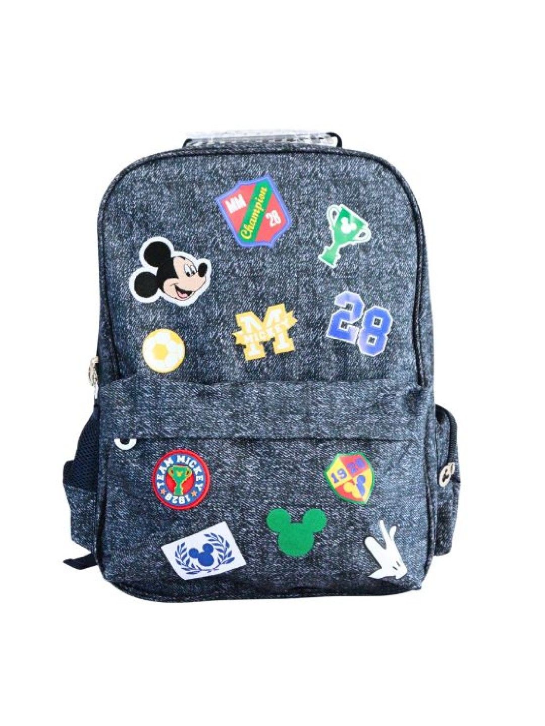 Disney Mickey Mouse 15inch School Backpack with Rain Hood (Blue- Image 1)