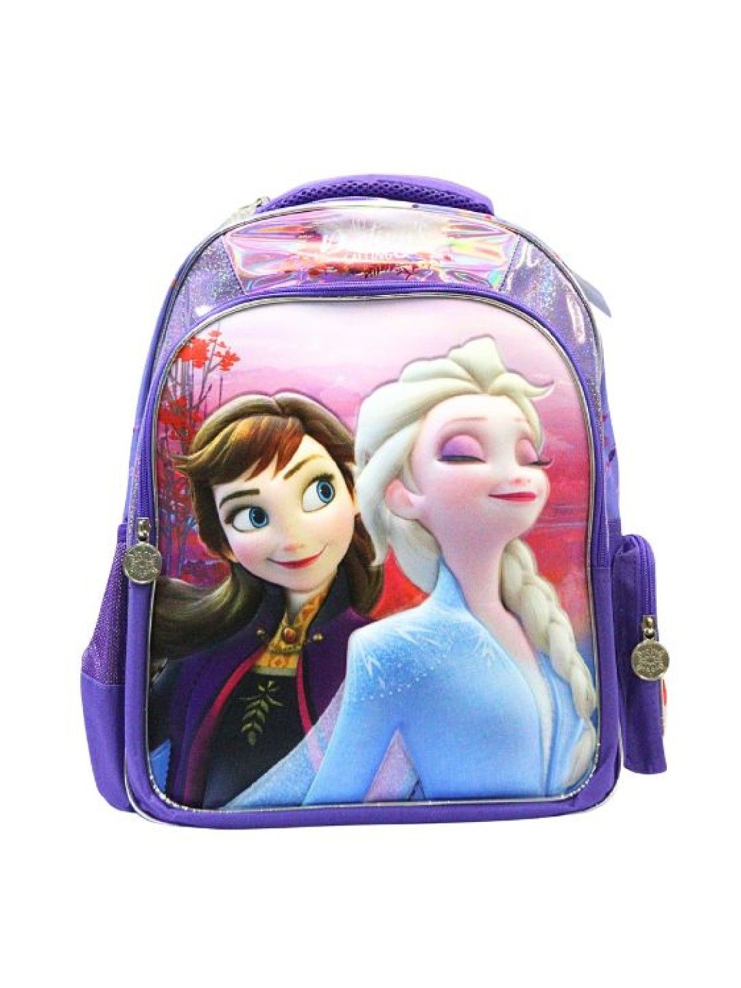 Disney Frozen Girls' 16inch School Backpack with Hoodie (Purple- Image 1)