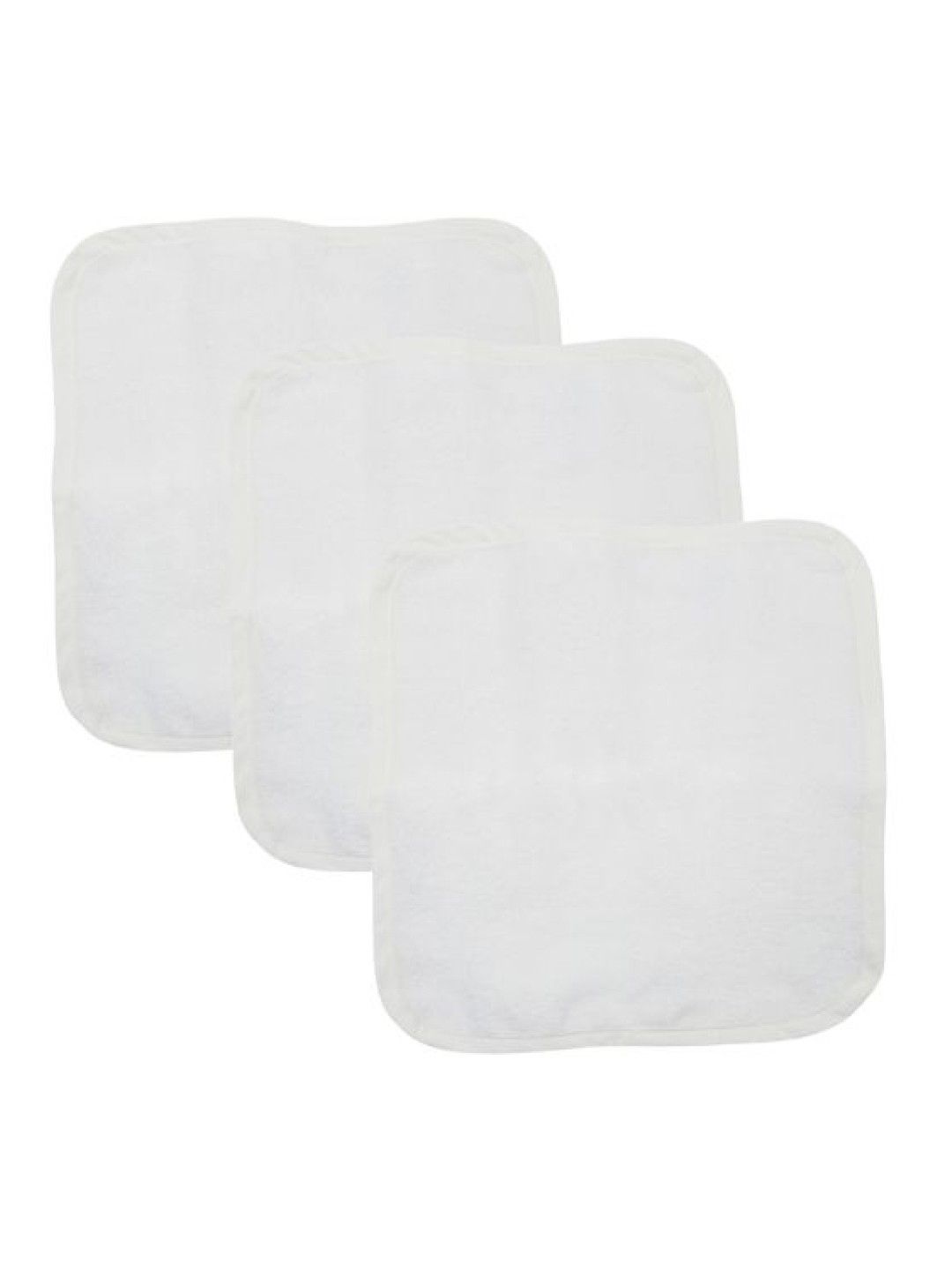 Enfant Bamboo Terry Wash Cloth (3-pcs) (White- Image 1)