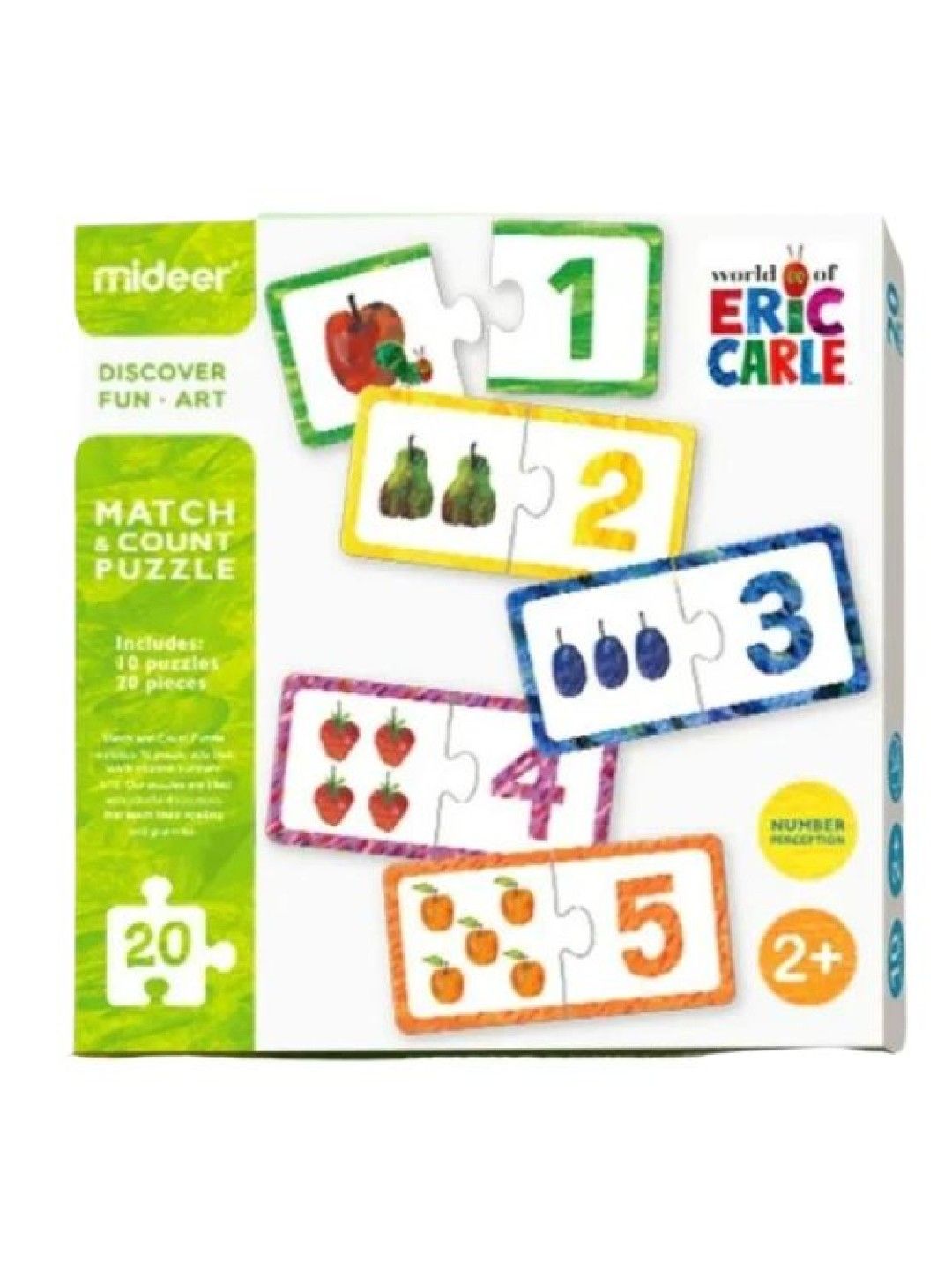 MiDeer Eric Carle Match and Count Puzzle (No Color- Image 1)
