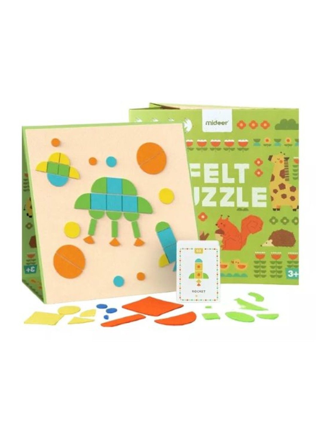 MiDeer Geometric Felt Puzzle (No Color- Image 1)