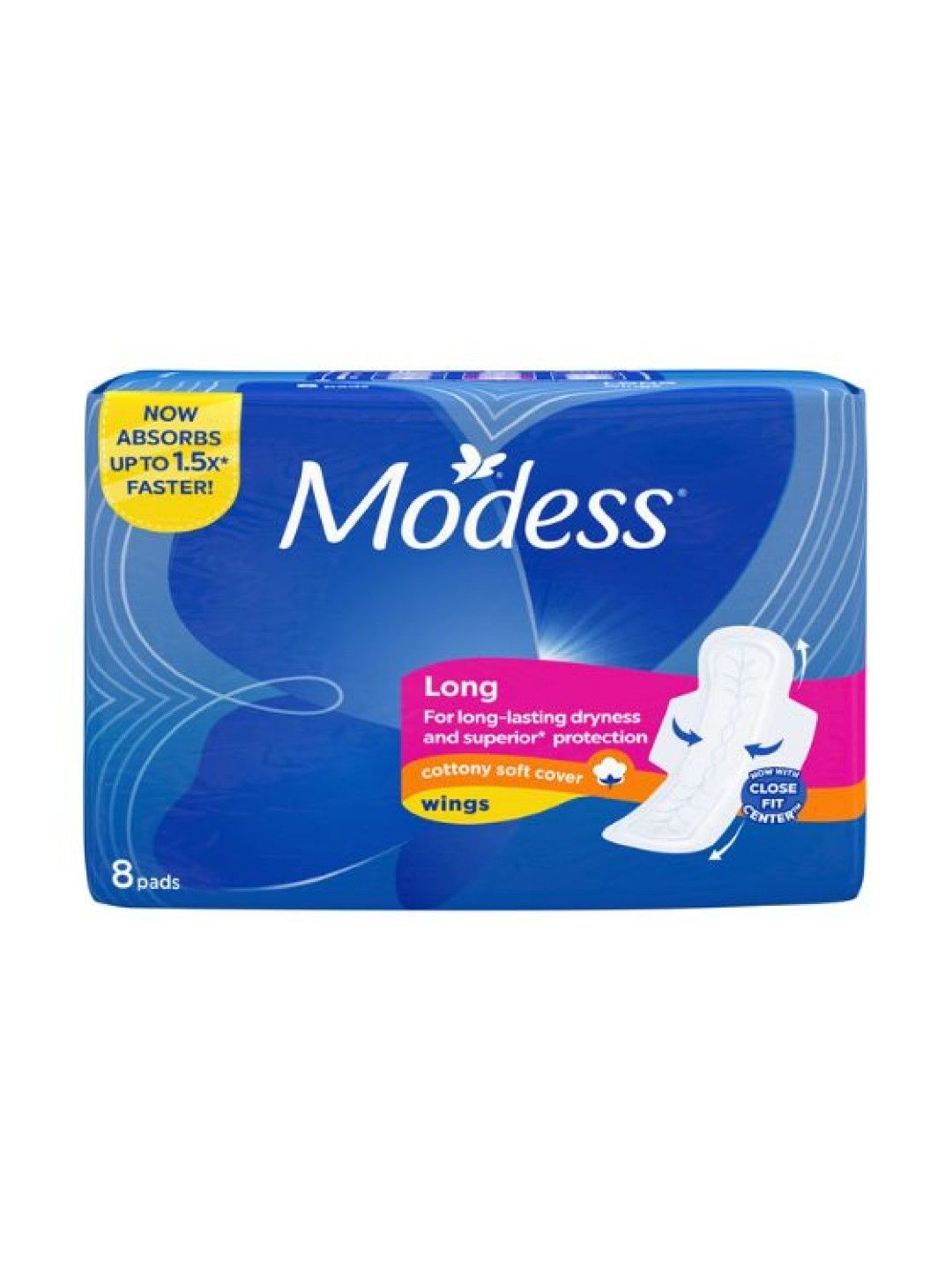 Modess Long Maxi w/ Wings Sanitary Napkins (8s)