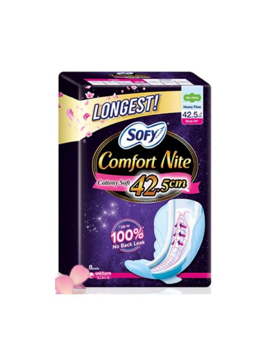 Sofy Body Fit Night Slim Wing 42cm Sanitary Napkins (8's)