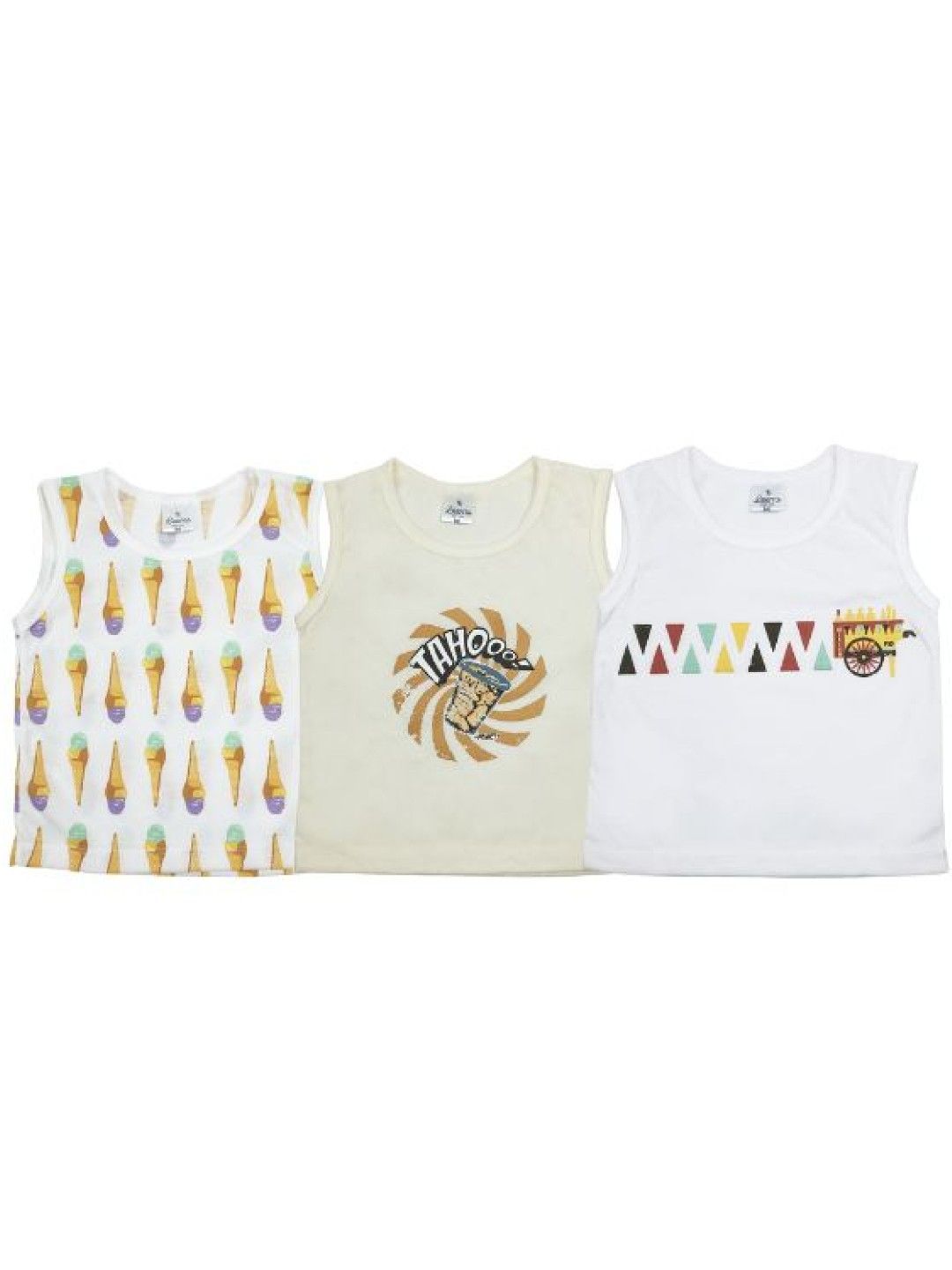 Looms Infant and Toddler Boys Muscle Shirt (3pcs/pack) Pinoy Streat Collection (No Color- Image 1)