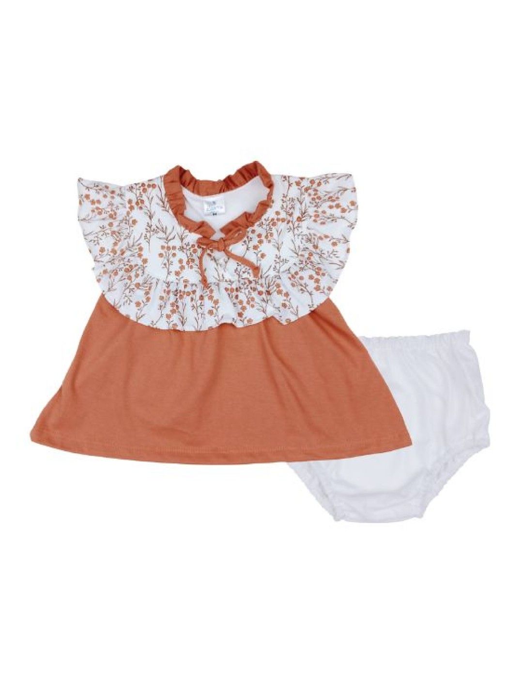 Looms Infant Girls Bowed Short Dress with Panty Set - Paraluman Collection (No Color- Image 1)