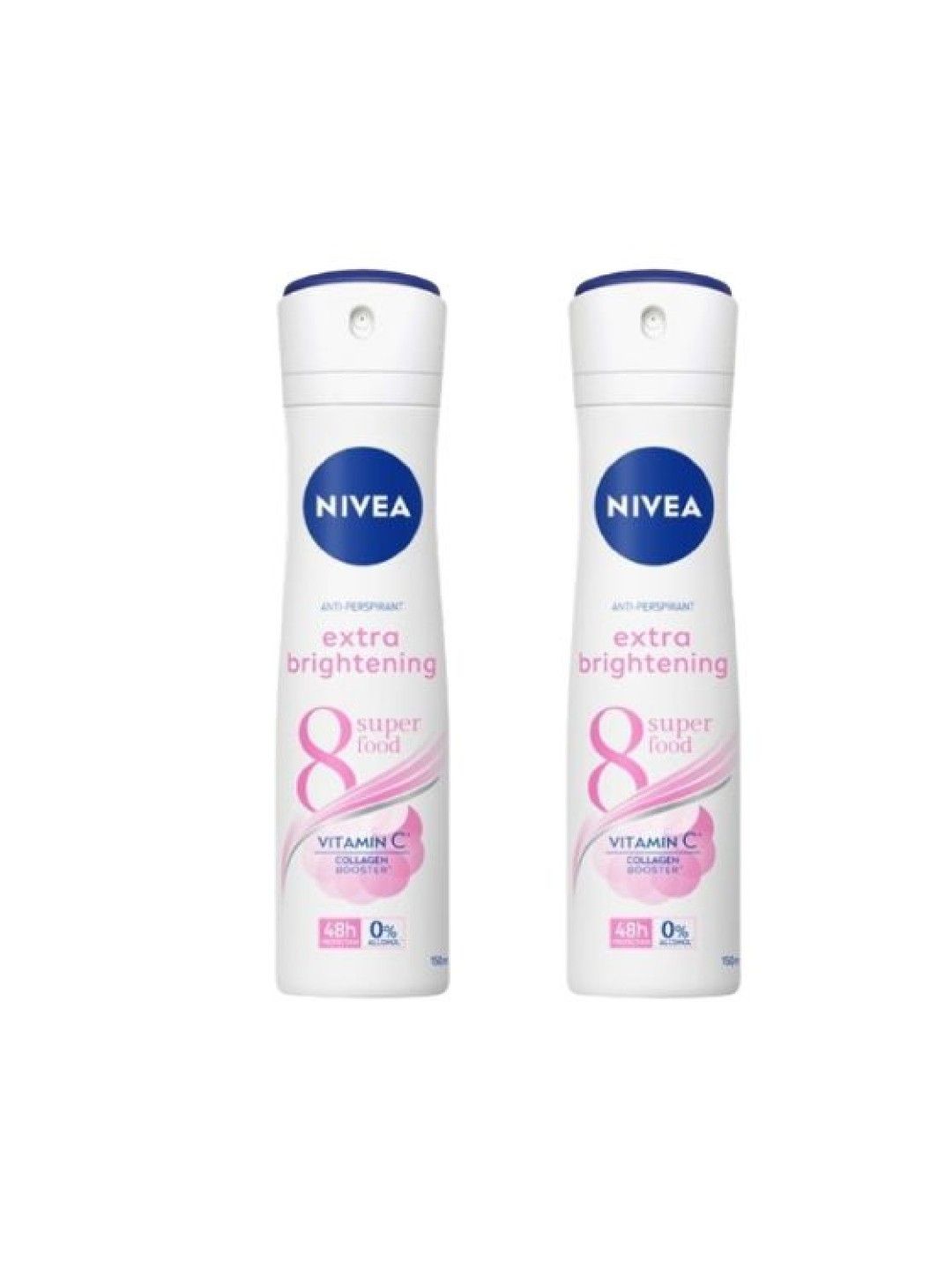 NIVEA Pack of 2 Deodorant Extra Brightening Spray Deodorant 150ml