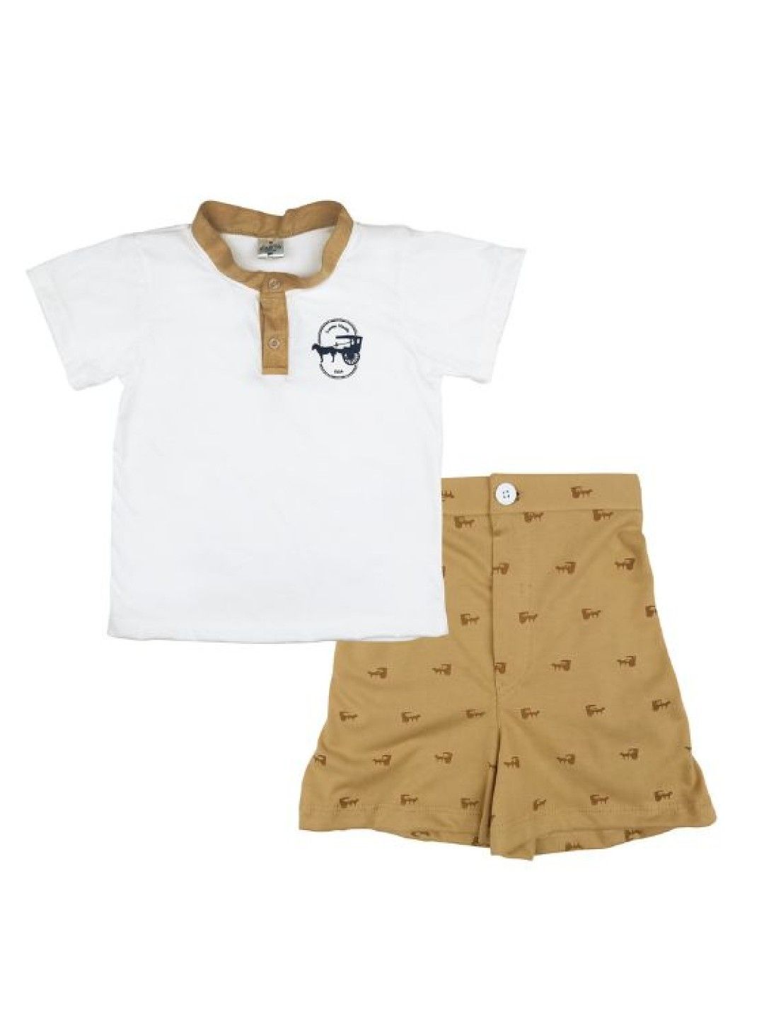 Looms Toddler Boys Collared Shirt and Printed Shorts Set - Kalesa Collection