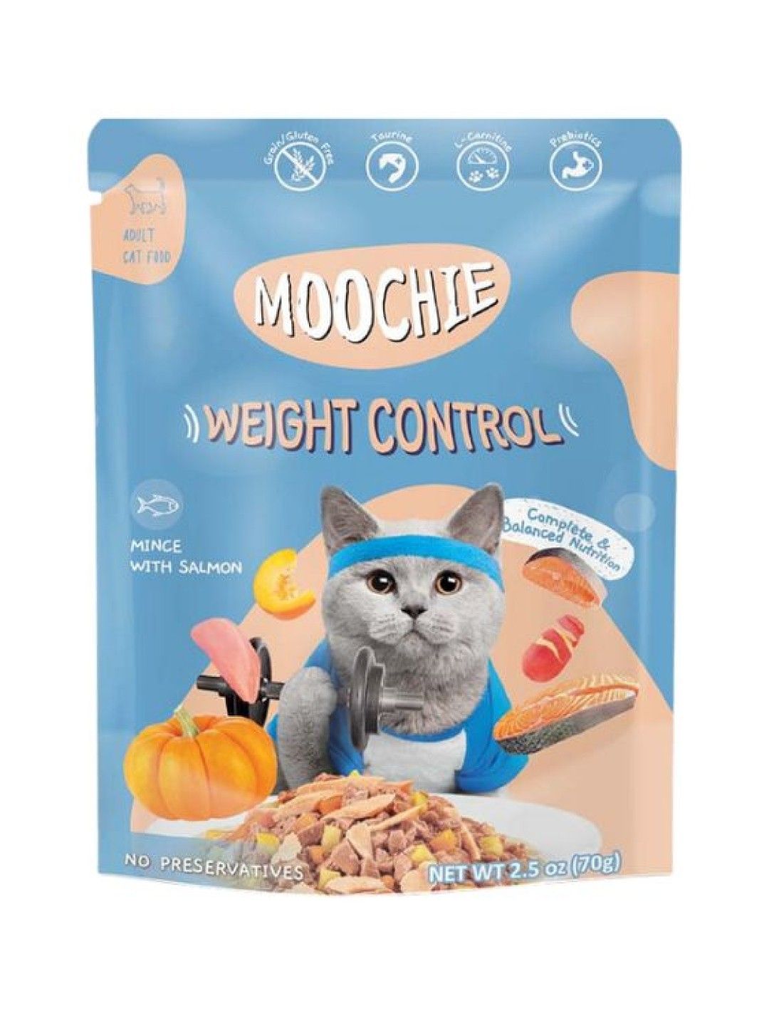 Moochie Cat Food Mince with Salmon Weight Control (70g)