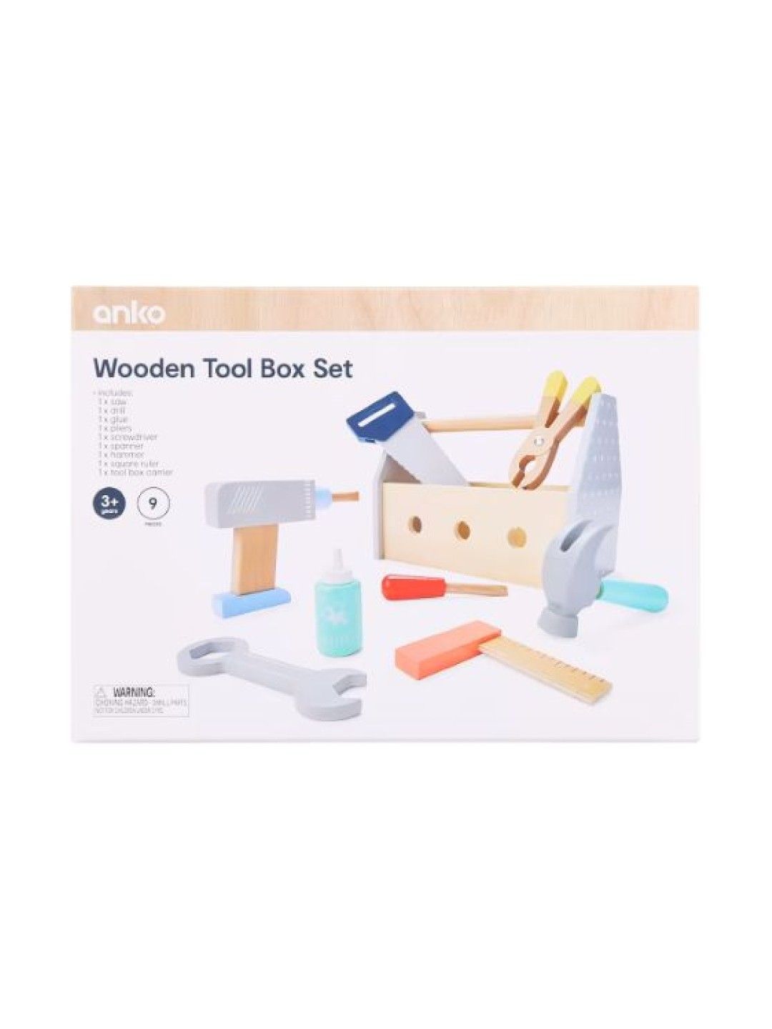 Anko Wooden Tool Box Set (Assorted- Image 3)