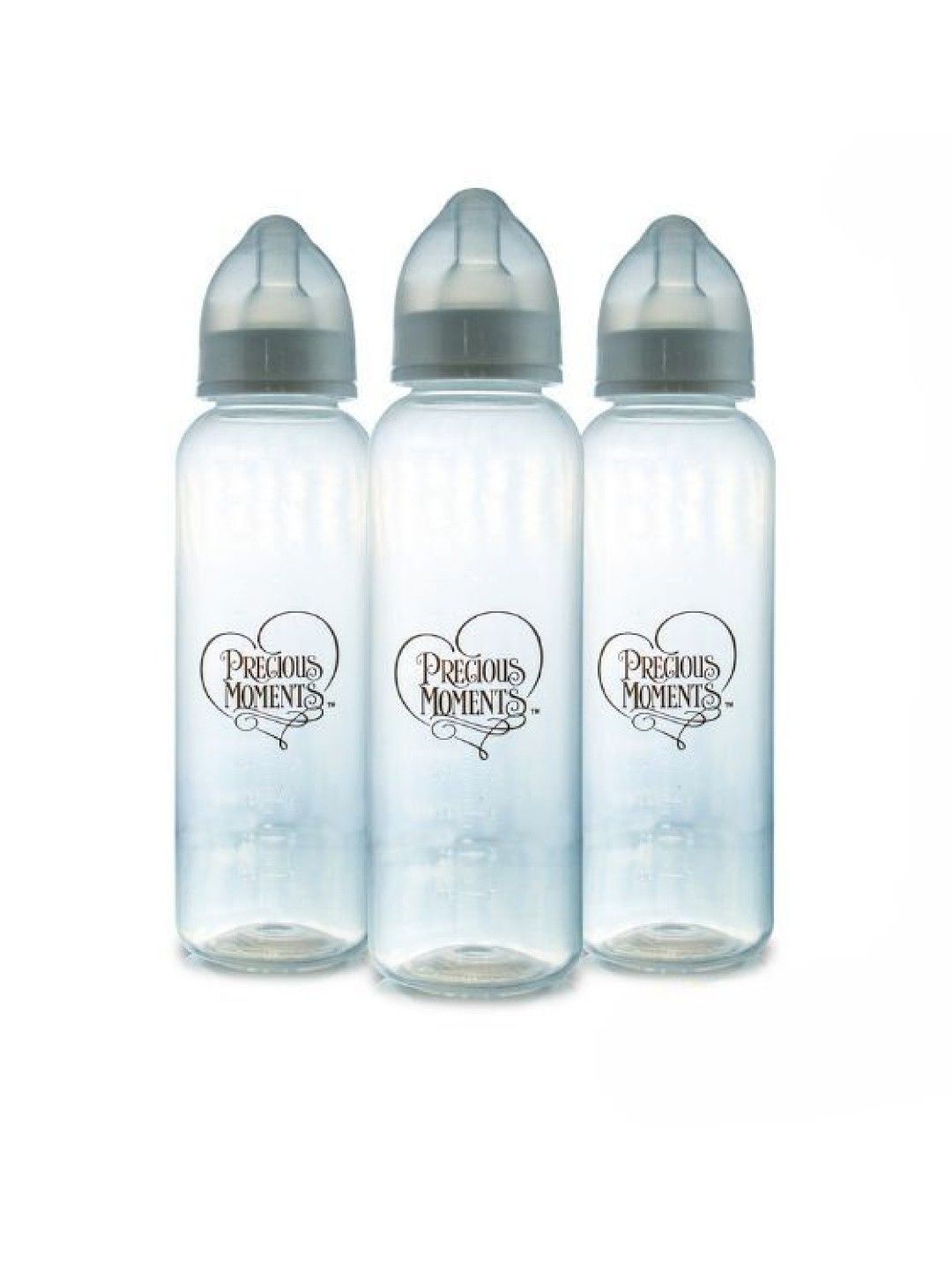 Precious Moments Regular Clear White Feeding Bottles Set of 3 (12oz) (No Color- Image 1)
