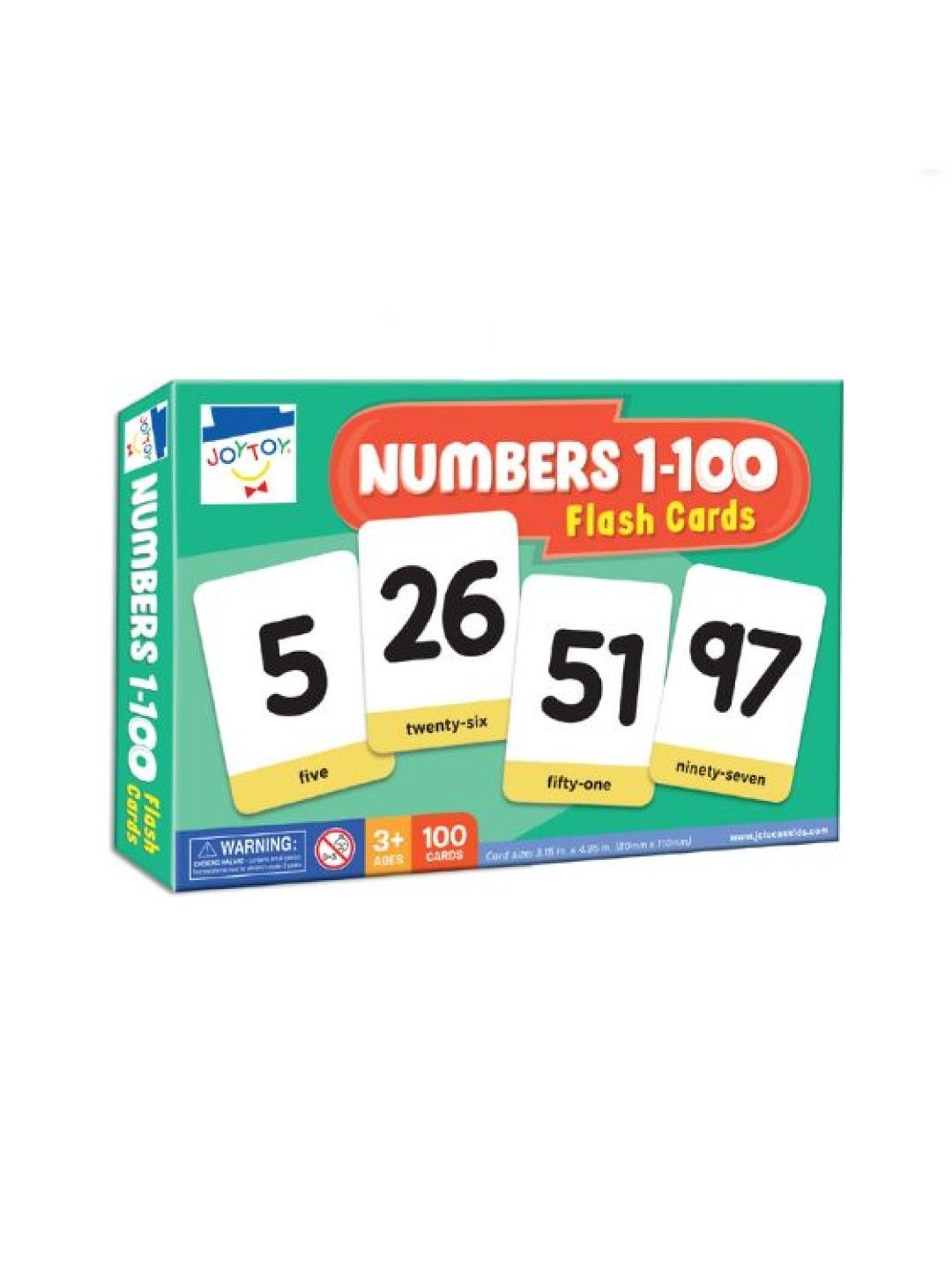 Joytoy Number 1-100 Flash cards (No Color- Image 1)