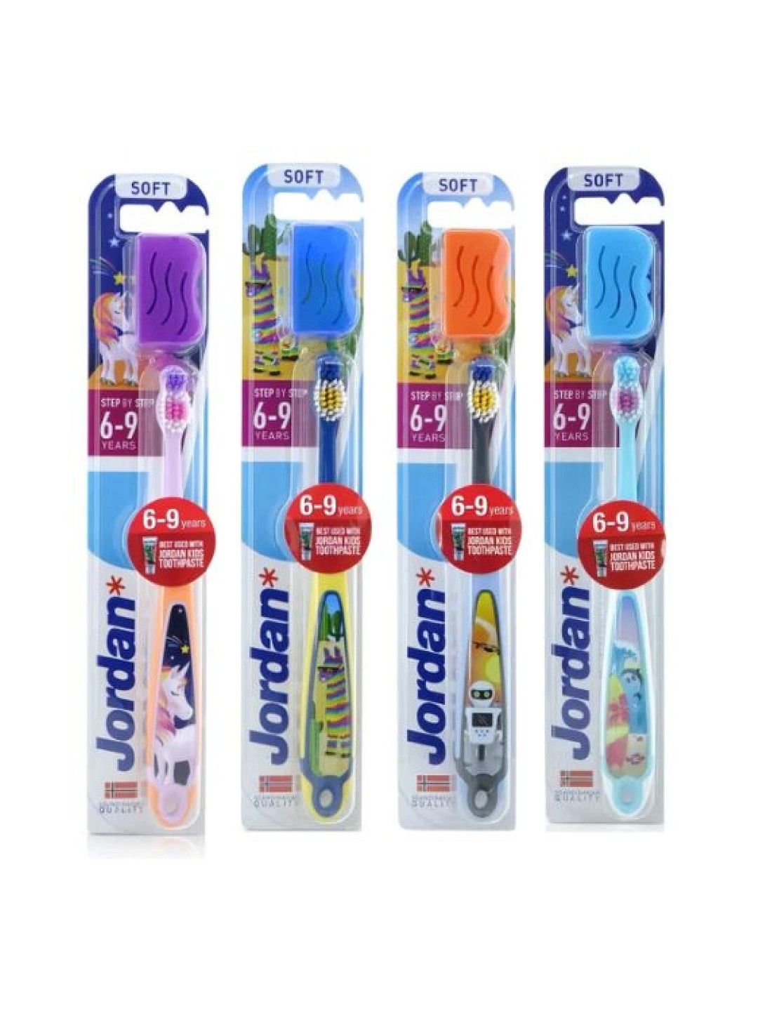 Jordan Step 3 Kids Toothbrush with cap (for 6-9 yo) - Assorted (No Color- Image 1)