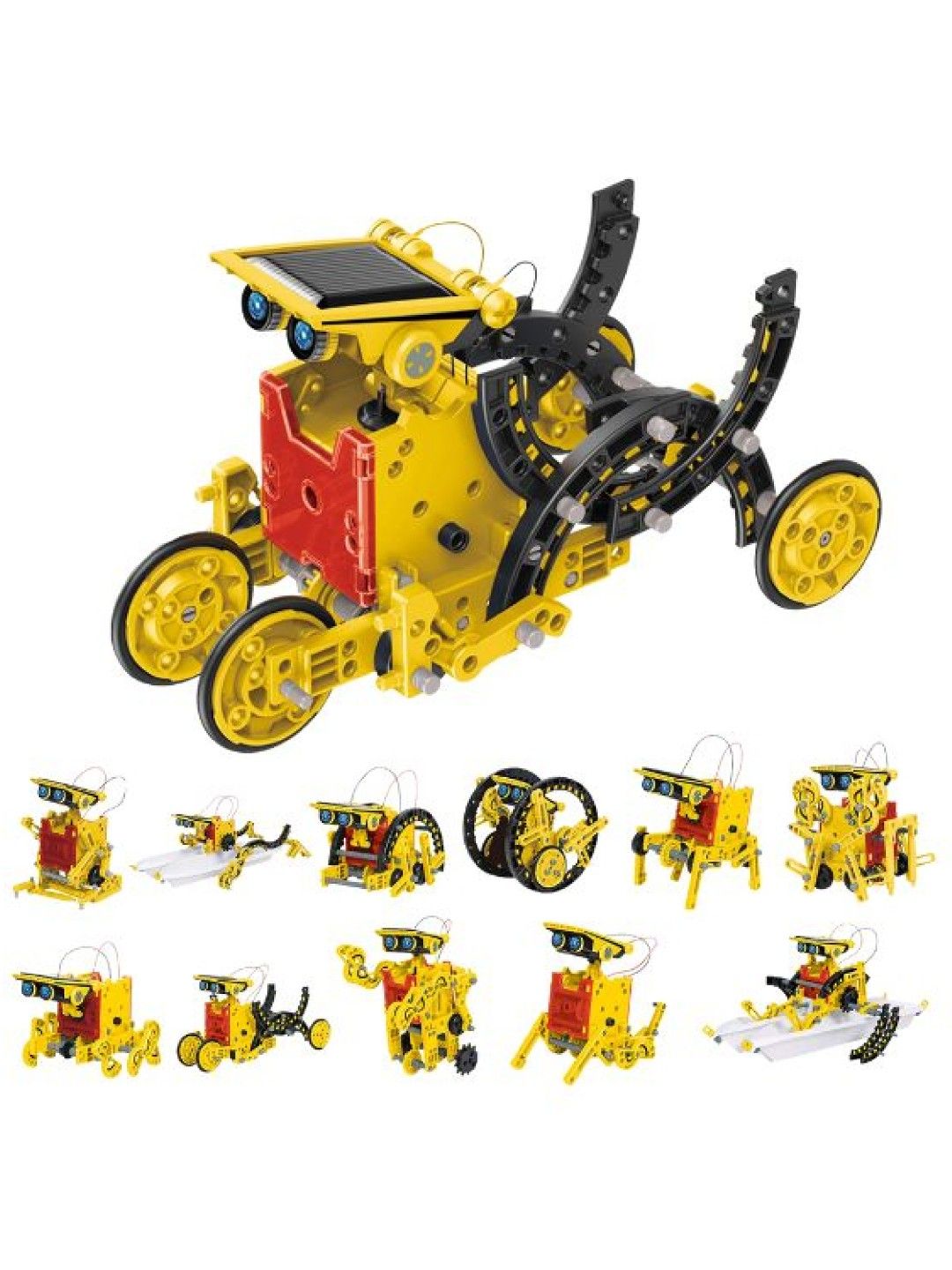 Picasso Tiles 12-in-1 STEM Kids Solar Powered Space Robot Science Kit (No Color- Image 1)