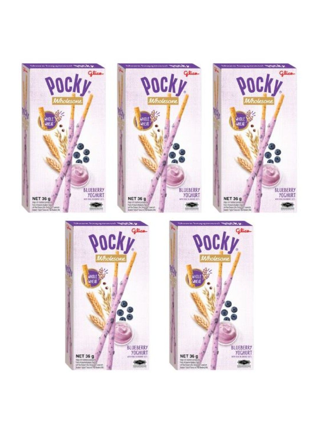 Pocky Wholesome Blueberry Yoghurt Biscuit Sticks (Bundle of 5) (No Color- Image 1)
