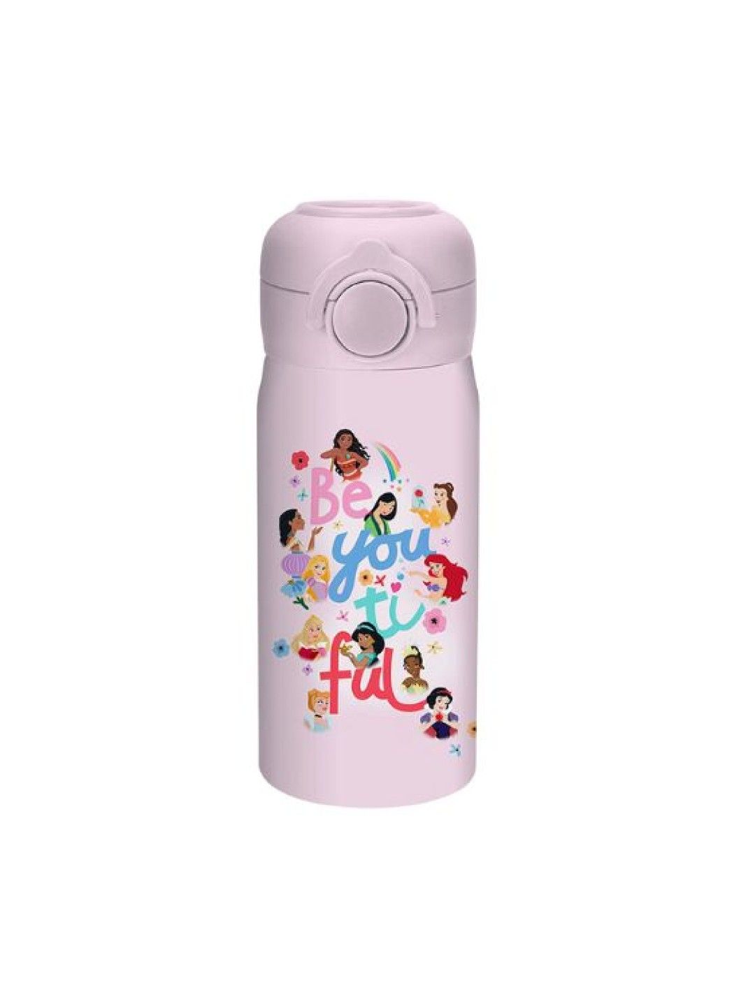 Zippies Lab Totsafe Disney Kids Double Wall Stainless Steel Insulated Sippy Bottle (350ml) (Princess More Than A Rainbow- Image 1)