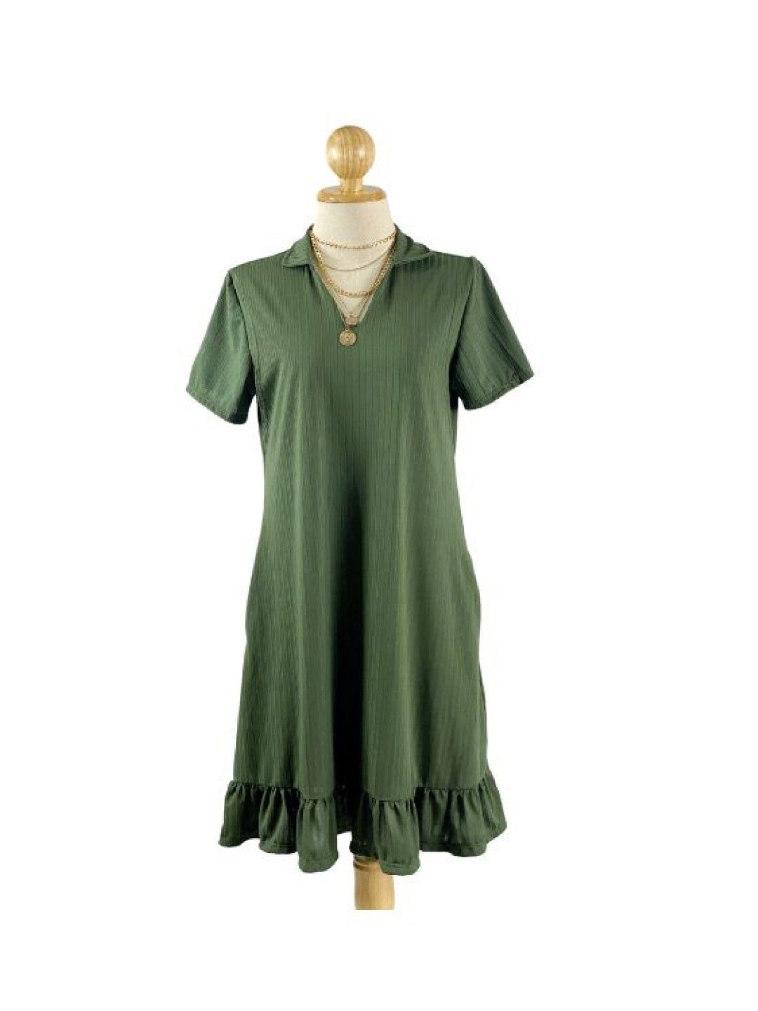 Mama Brand PH Ava Maternity Breastfeeding Dress (Army Green- Image 1)