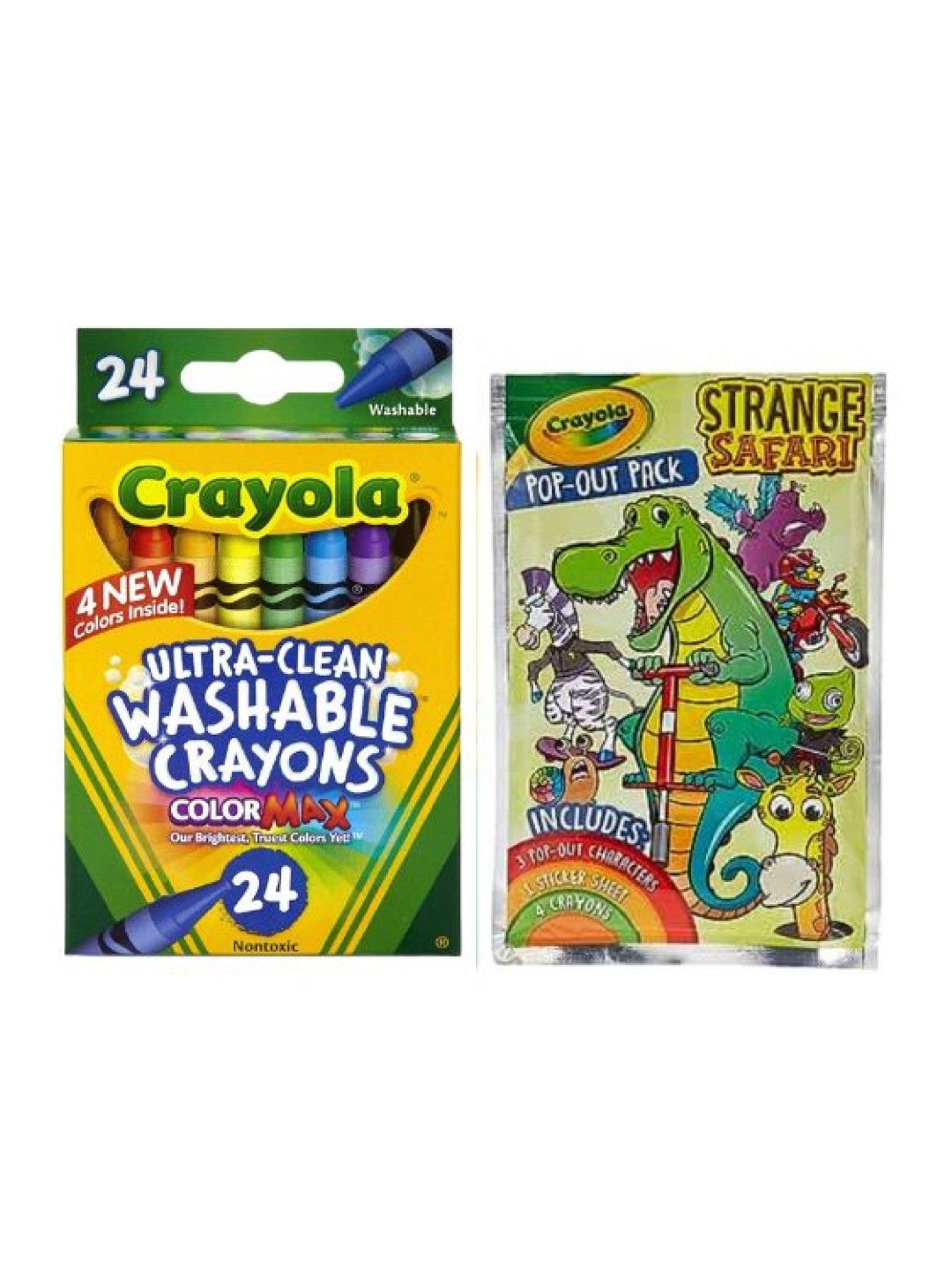 Crayola 52-3280 8 ct. Large Ultra-Clean Washable Crayons - 4 x 7/16