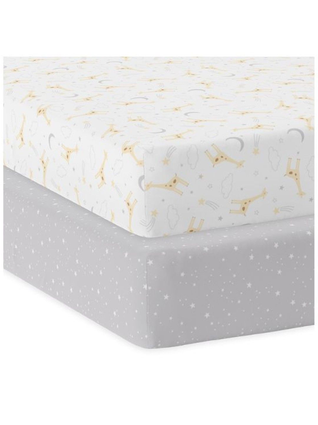 Living Textiles Jersey Cot 2-Pack Fitted Sheets - Noah/Stars (No Color- Image 2)