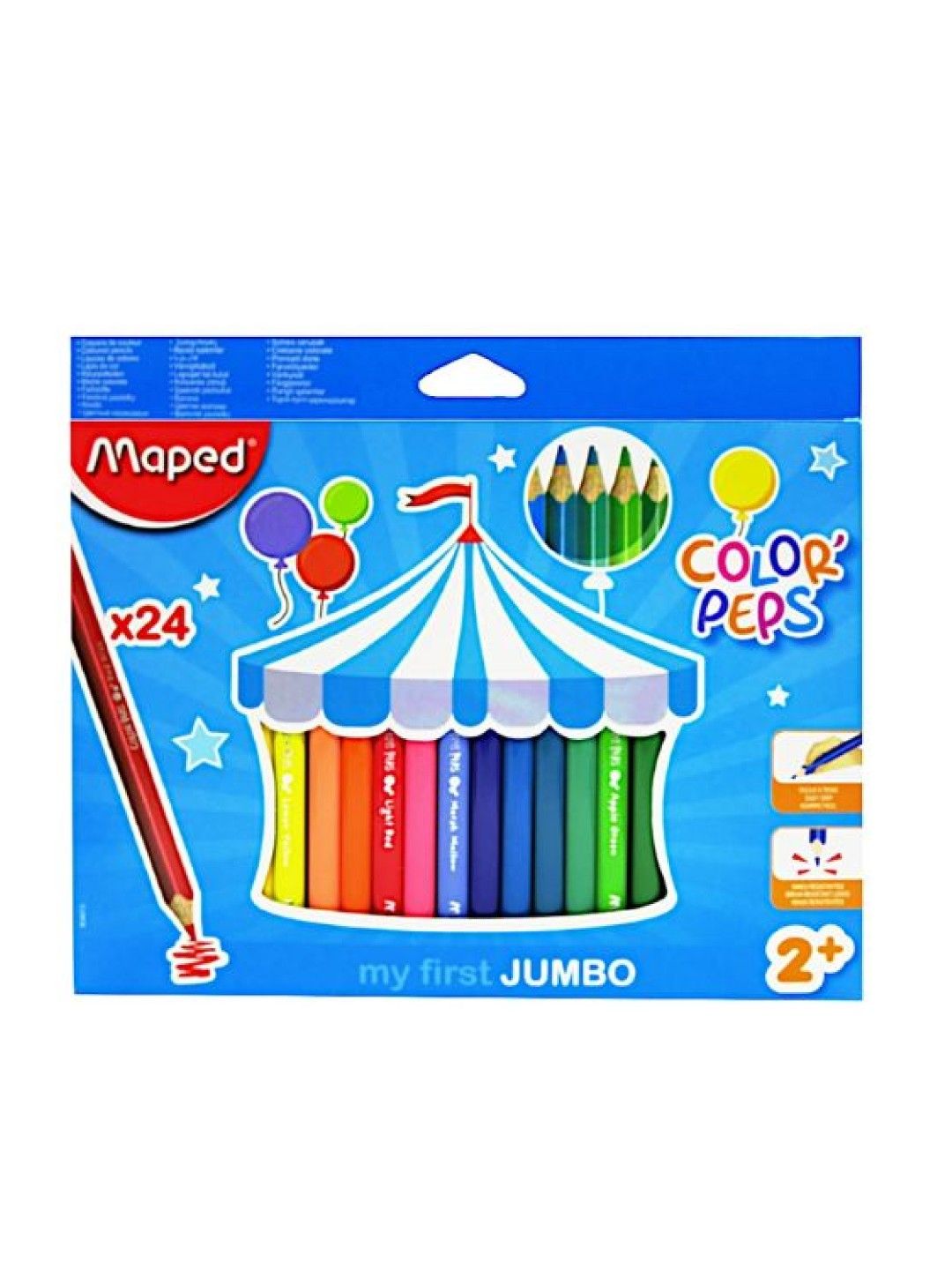 Maped ColorPeps Jumbo Triangular Colored Pencils (24 Colors)