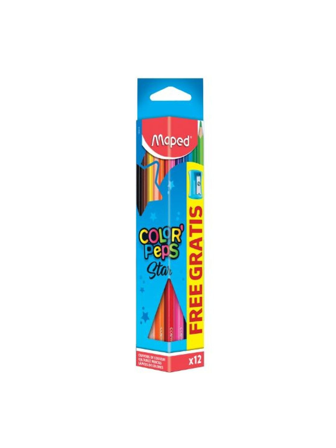 Maped ColorPeps Star Color Pencil with Sharpener (12 Colors) (No Color- Image 1)