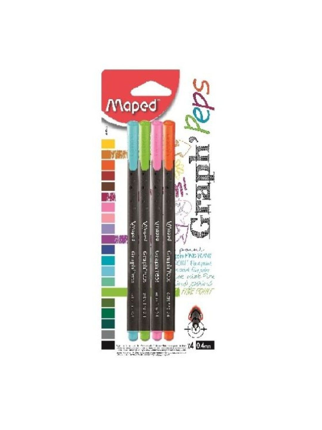 Maped GraphPeps Writing Felt Pens (4 Colors) (No Color- Image 1)