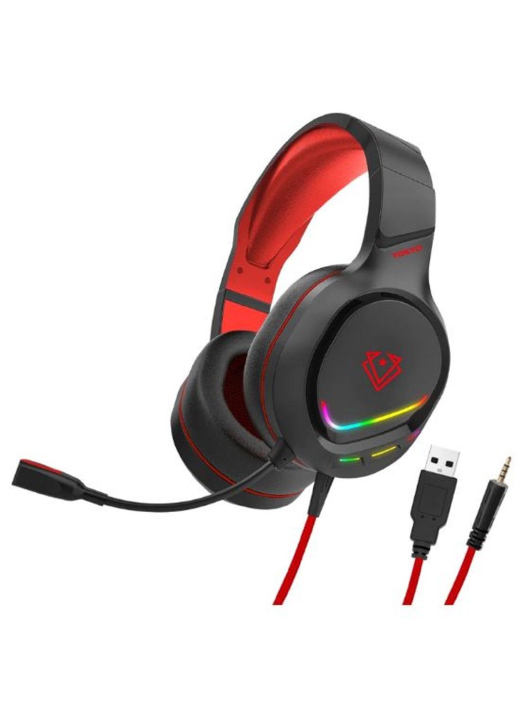 Vertux TOKYO Noise Isolating Amplified Wired Gaming Headset (Red- Image 1)