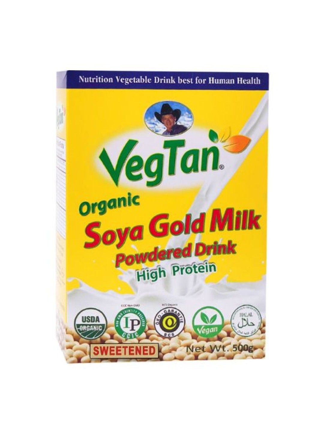 Vegtan Organic Soya Gold Milk Sweetened (500g) (No Color- Image 1)