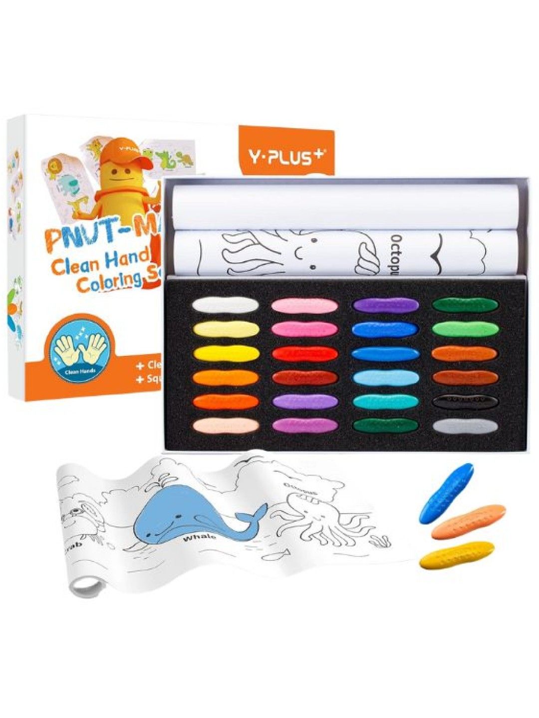 Y-PLUS+ Pnut -Man Clean Hand Coloring Set (24 Colors) (No Color- Image 1)