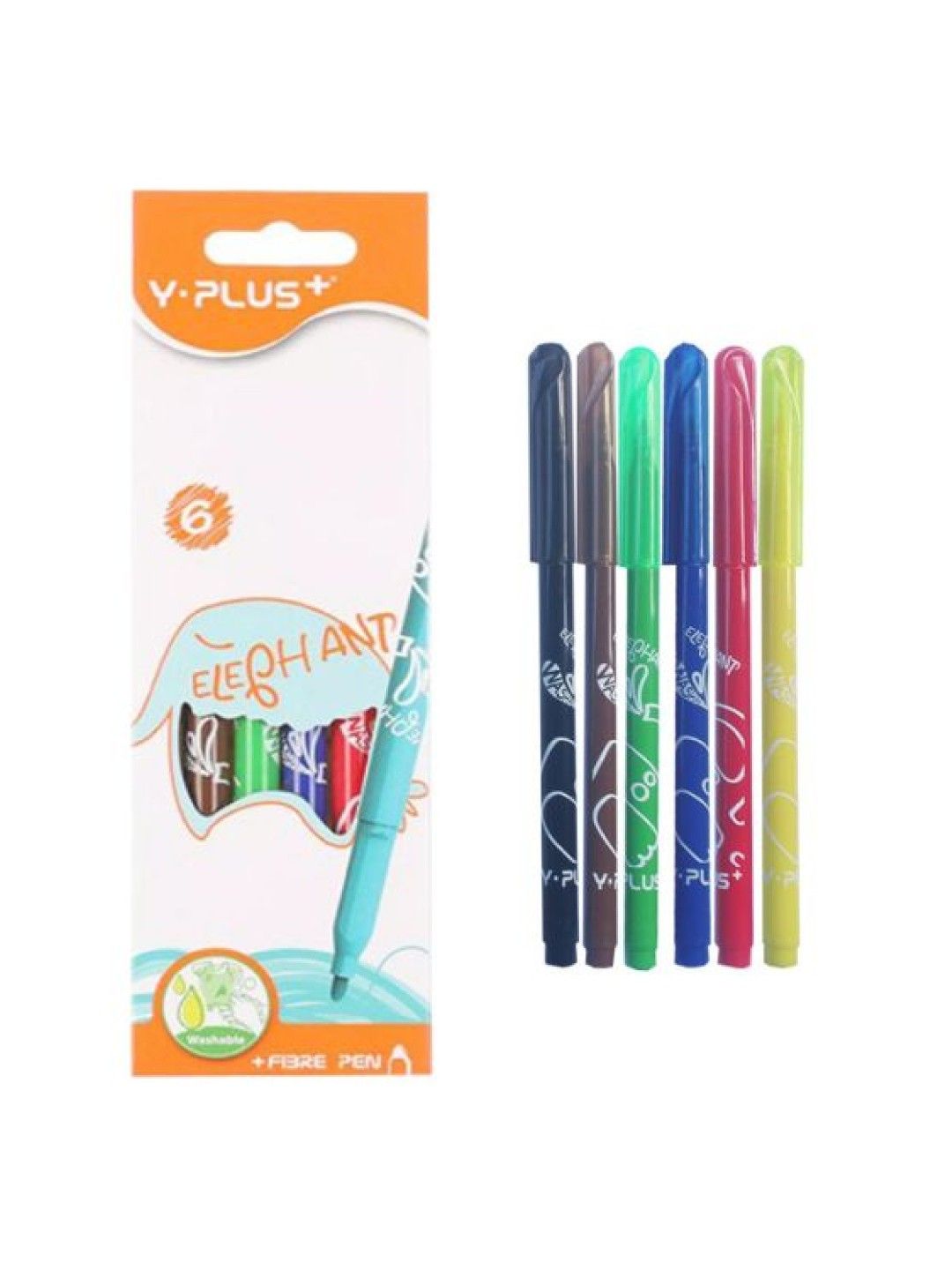 Y-PLUS+ Elephant Fibre Pen (6 Colors) (No Color- Image 1)