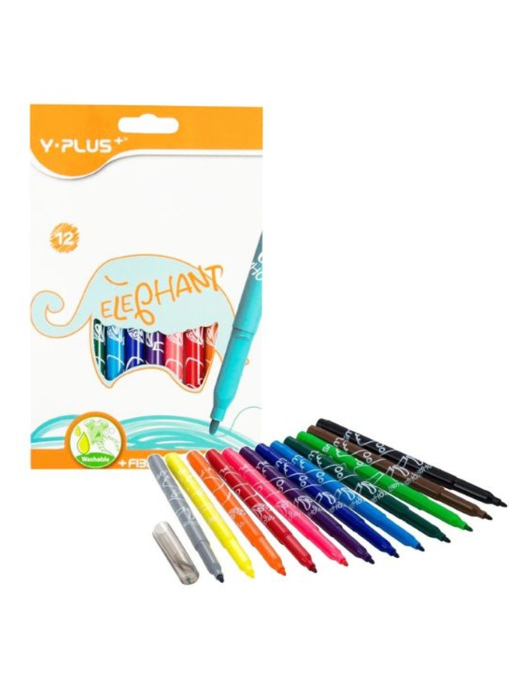 Y-PLUS+ Elephant Fibre Pen (12 Colors) (No Color- Image 1)