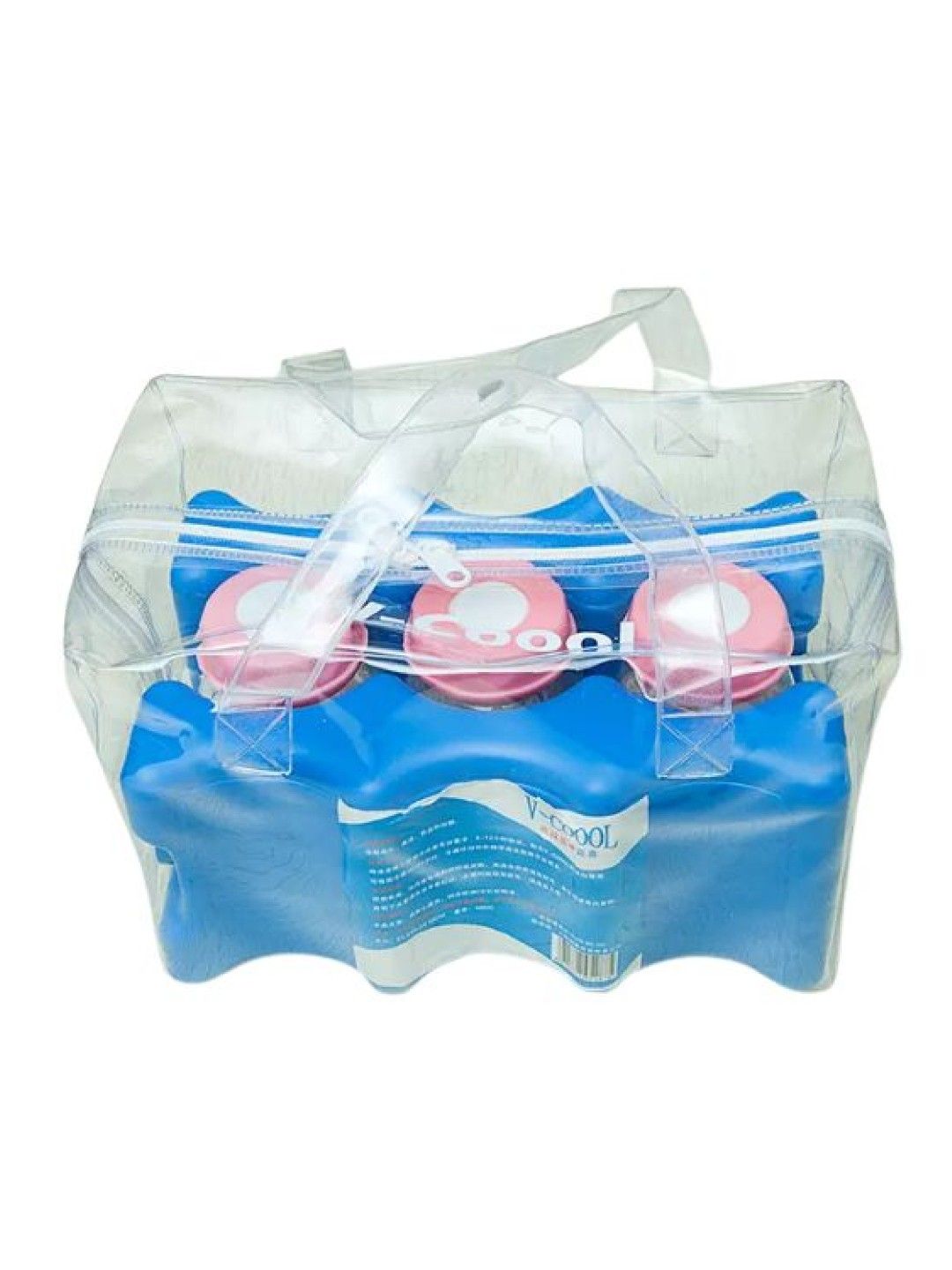 V-coool Transparent Clear PVC Waterproof Zipper Bag with Ice Bricks