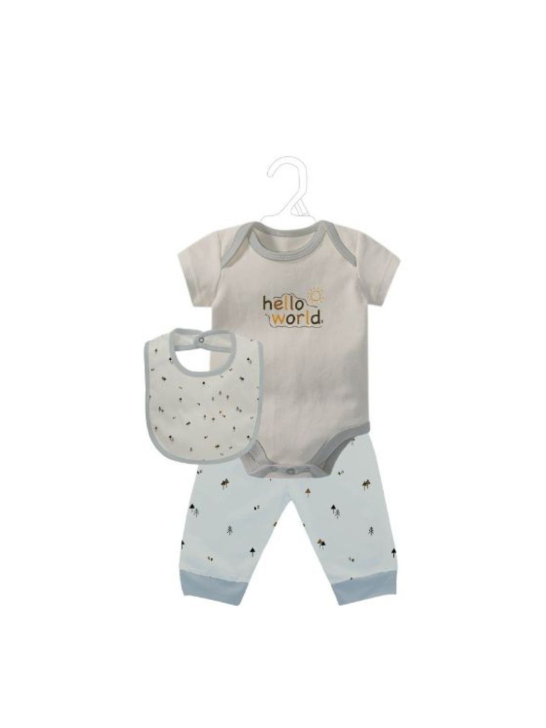 Hello Dolly Baby Wear Starter Set (Onesies, Pajama, Bib) (Hello World- Image 1)