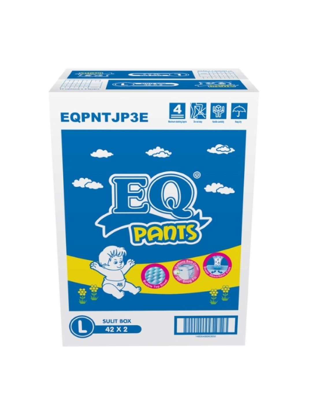 EQ Diapers and Wipes (ONLINE EXCLUSIVE) EQ Pants Sulit Box Large (84s) (No Color- Image 1)