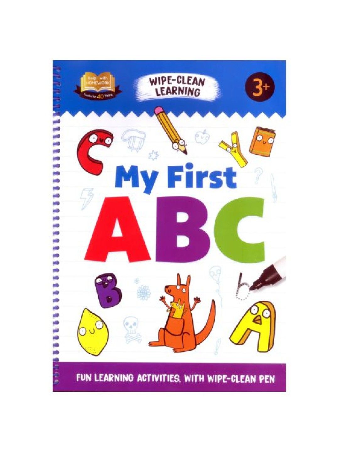 Learning is Fun Wipe-Clean Learning 3+ My First ABC (No Color- Image 1)