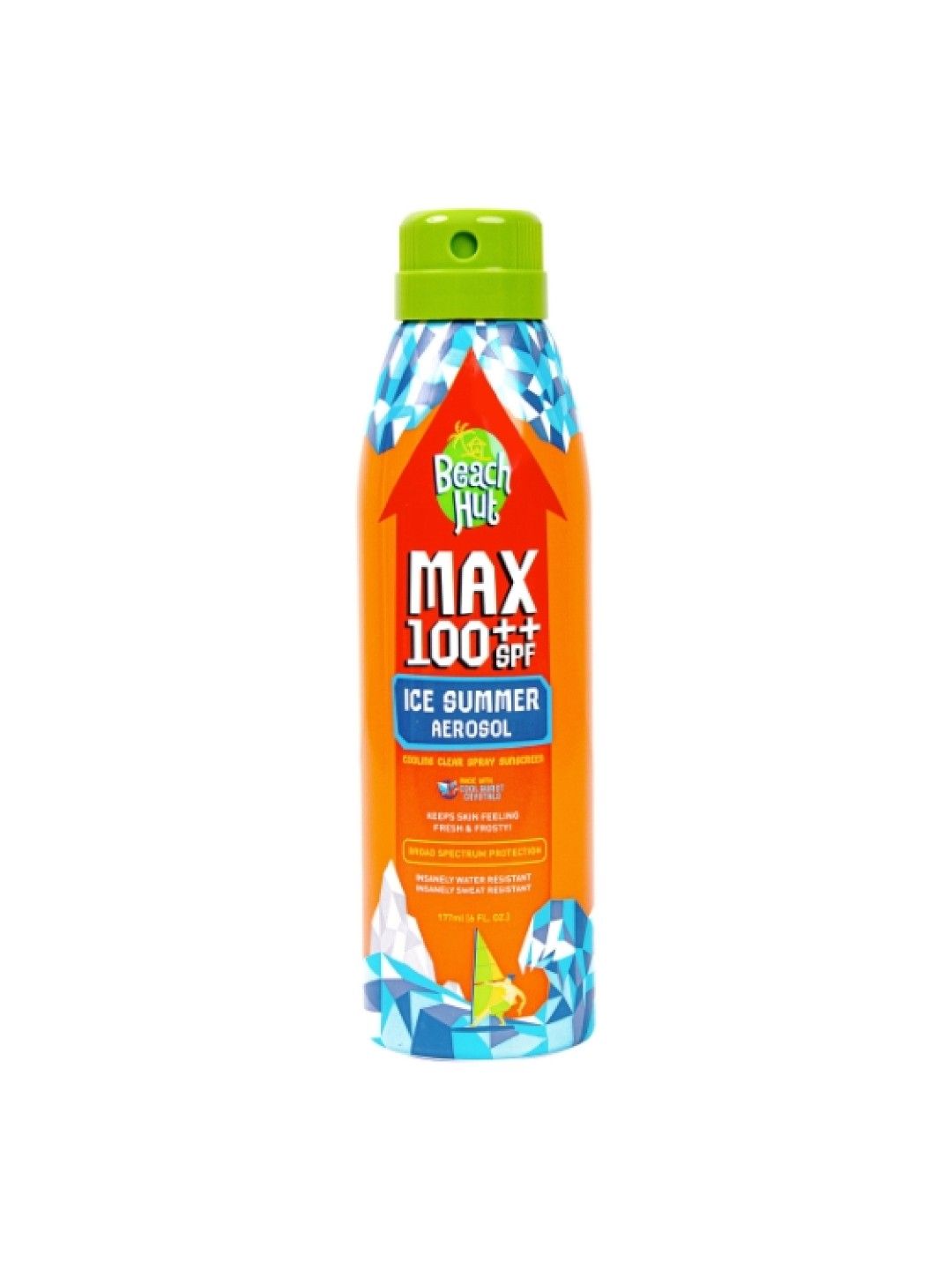 Beach Hut Max 100++ SPF Ice Summer Aerosol Sunscreen Spray (177ml)