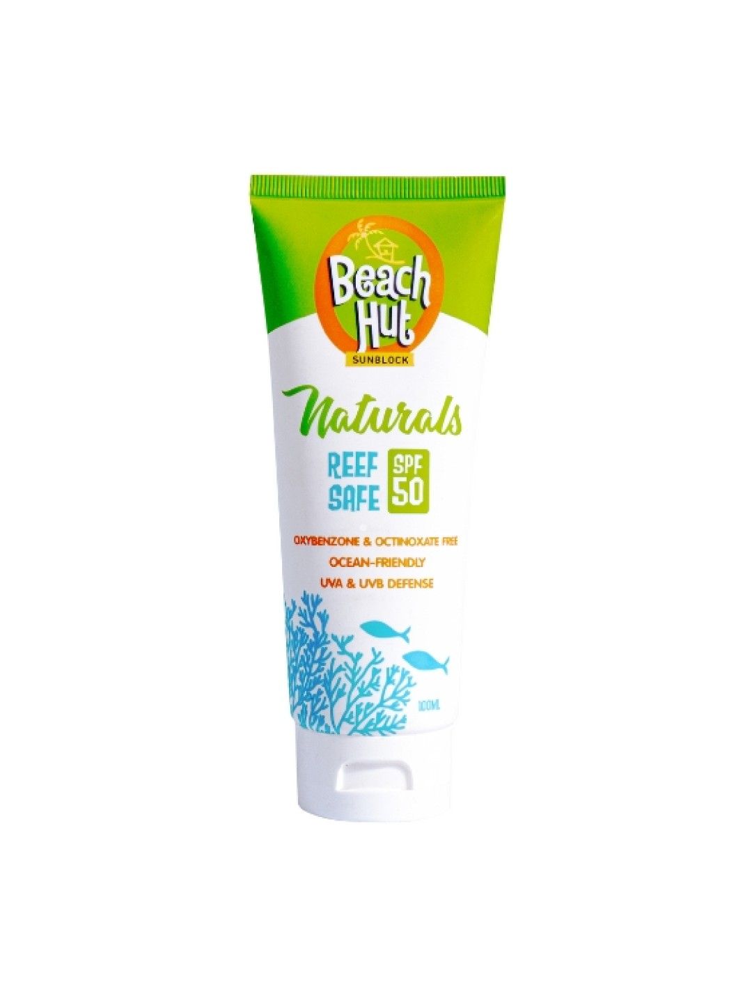 Beach Hut Naturals Reef-Safe SPF 50 Sunscreen Lotion (100ml)