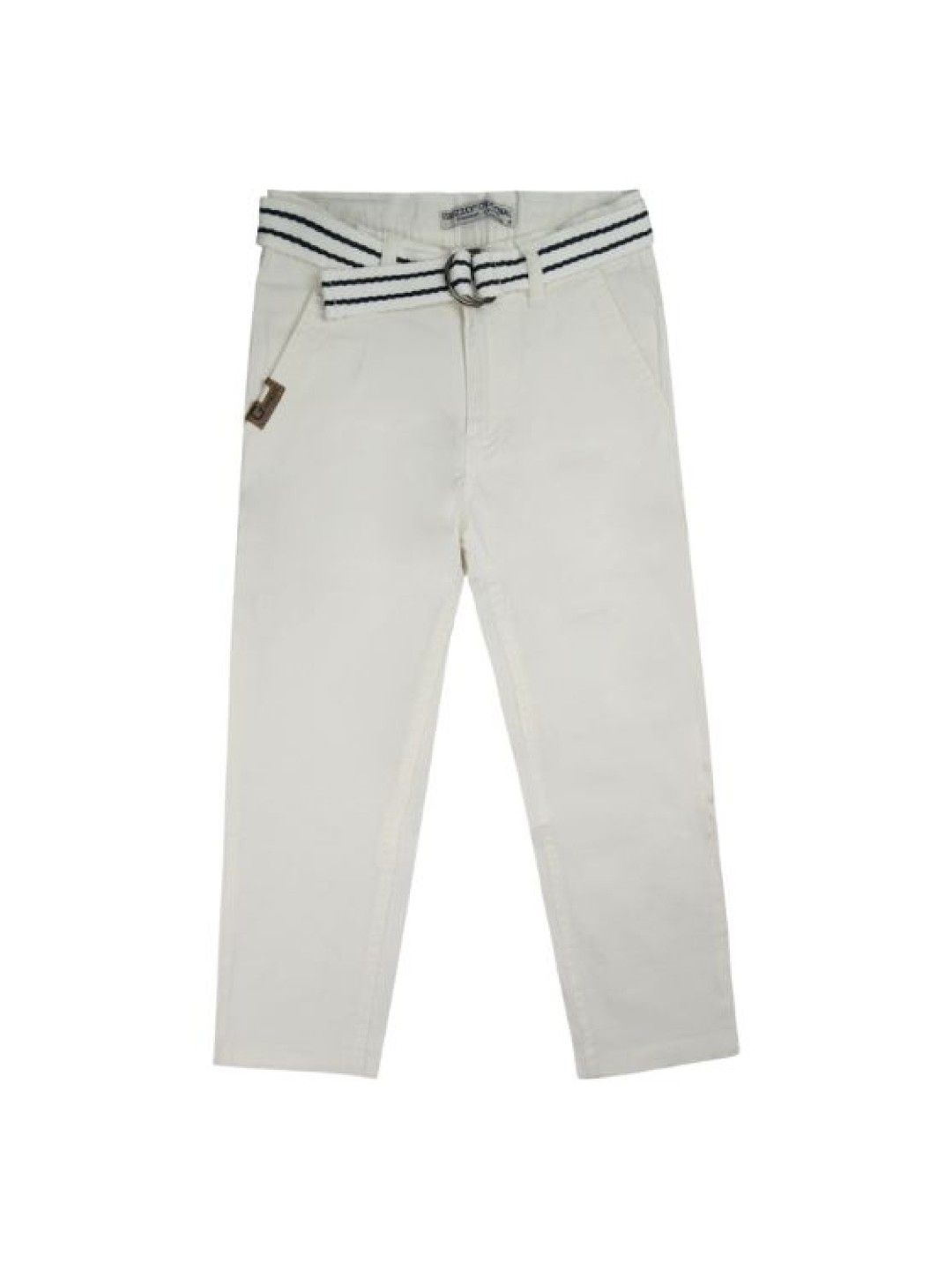 Grizzly Boys Basic Twill Pants with Belt (White- Image 1)