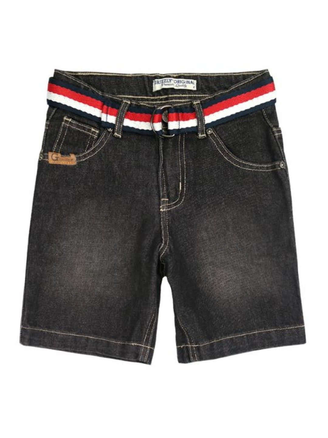 Grizzly Boys Basic Short with Belt (Black- Image 1)