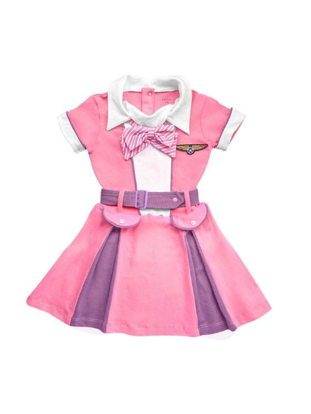 Little Crew Flight Attendant Romper with Hat (No Color- Image 1)