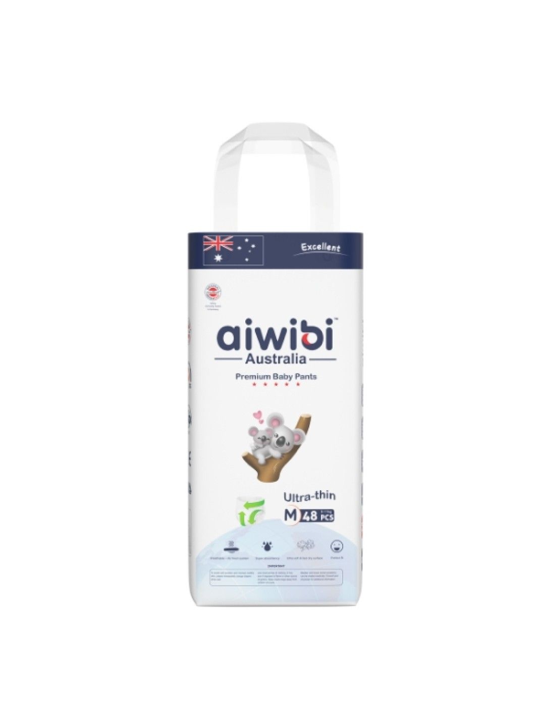 Aiwibi Australia Premium Pants Diaper - Medium (No Color- Image 1)