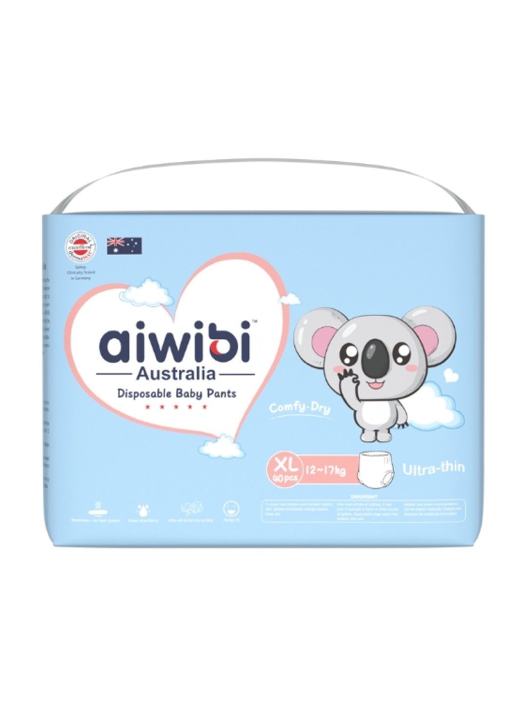 Aiwibi Australia Comfy Dry Pants Diaper - XL (No Color- Image 1)