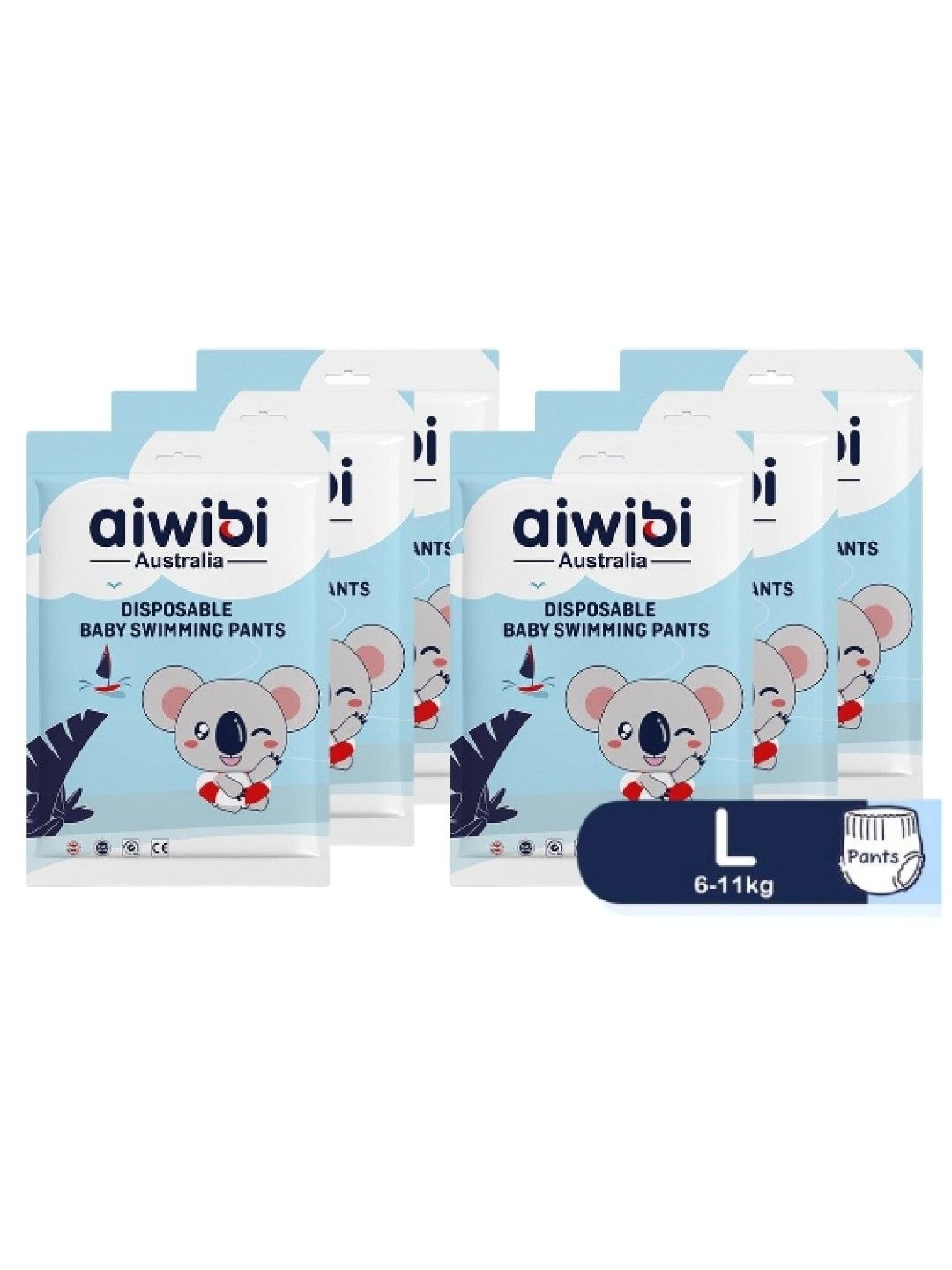 Aiwibi Australia Disposable Swimming Diaper Large (Pack of 3)