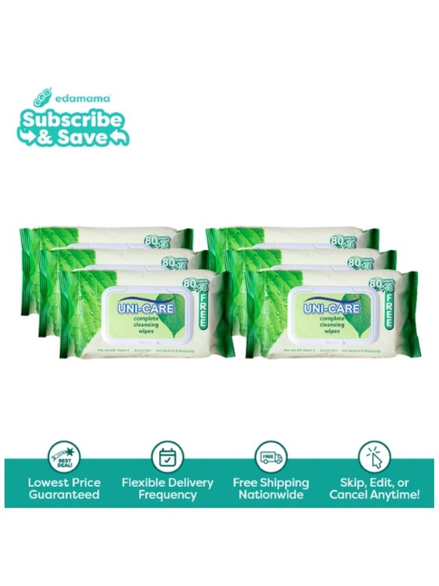 Uni-care Complete Cleansing Wipes 6-Pack (90s) - Subscription