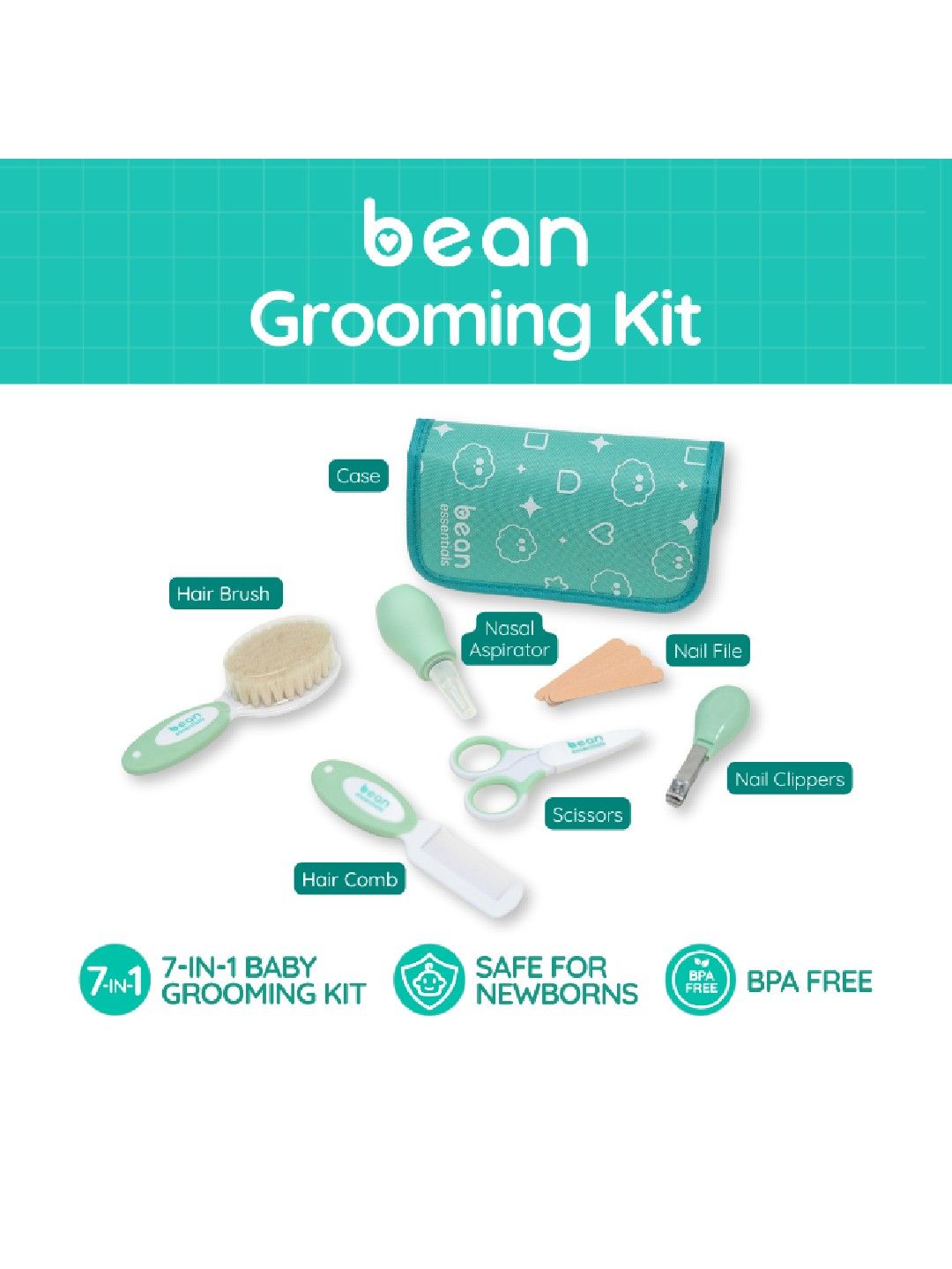bean essentials Baby Grooming Kit (No Color- Image 2)