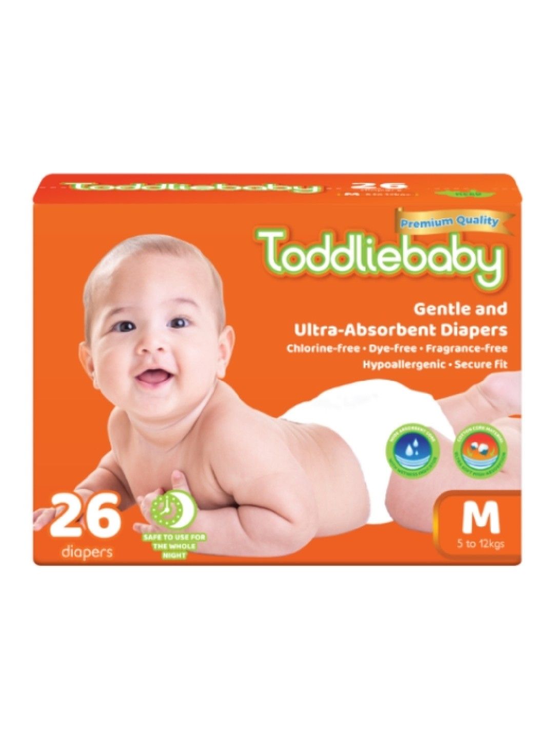 Toddliebaby Gentle Taped Diaper Medium (26 pcs) (No Color- Image 1)