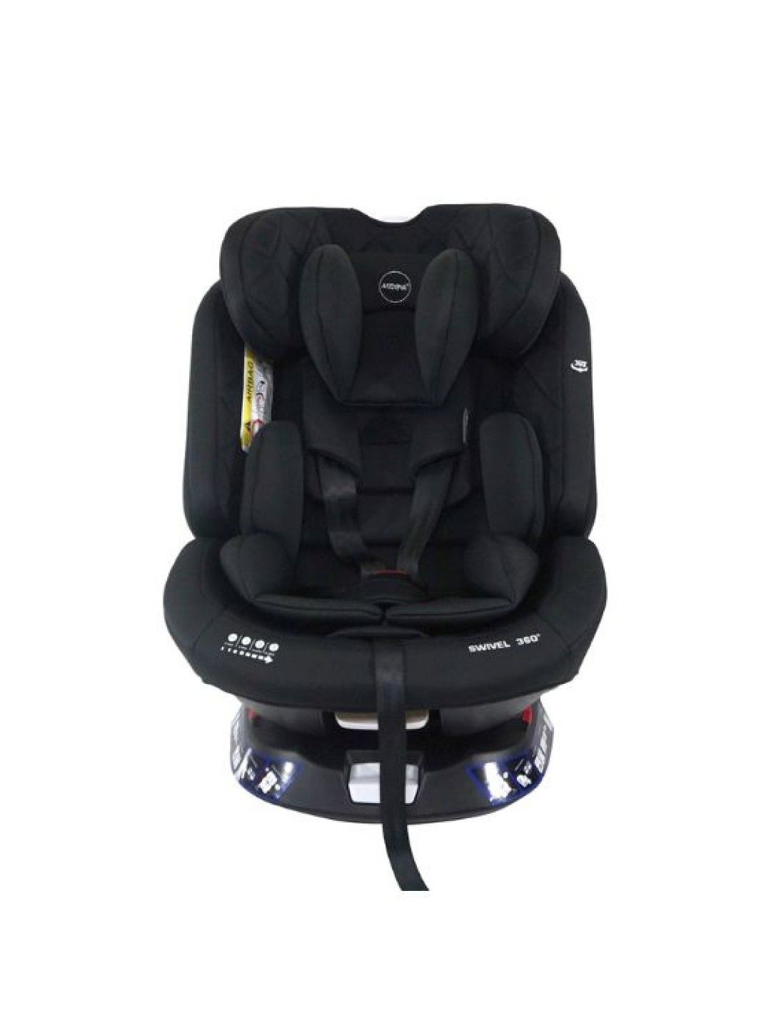 Akeeva 360 Rotate Isofix Carseat w/ Latch and Side Protect (Swivel) w/ ICC - Black