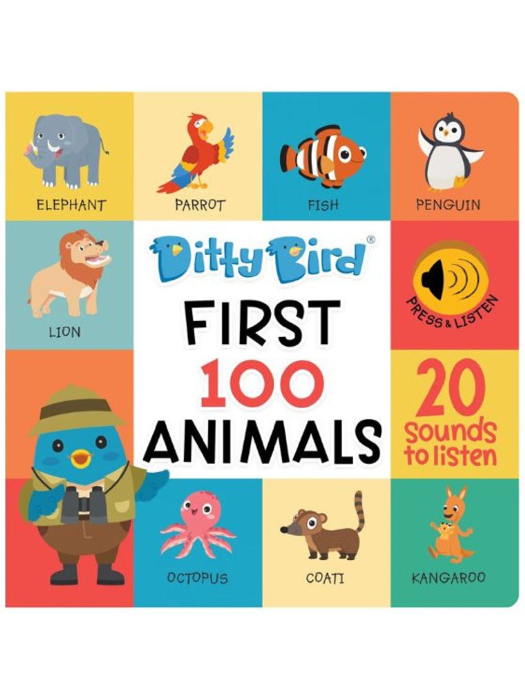 Ditty Bird First 100 Animals Sound Book
