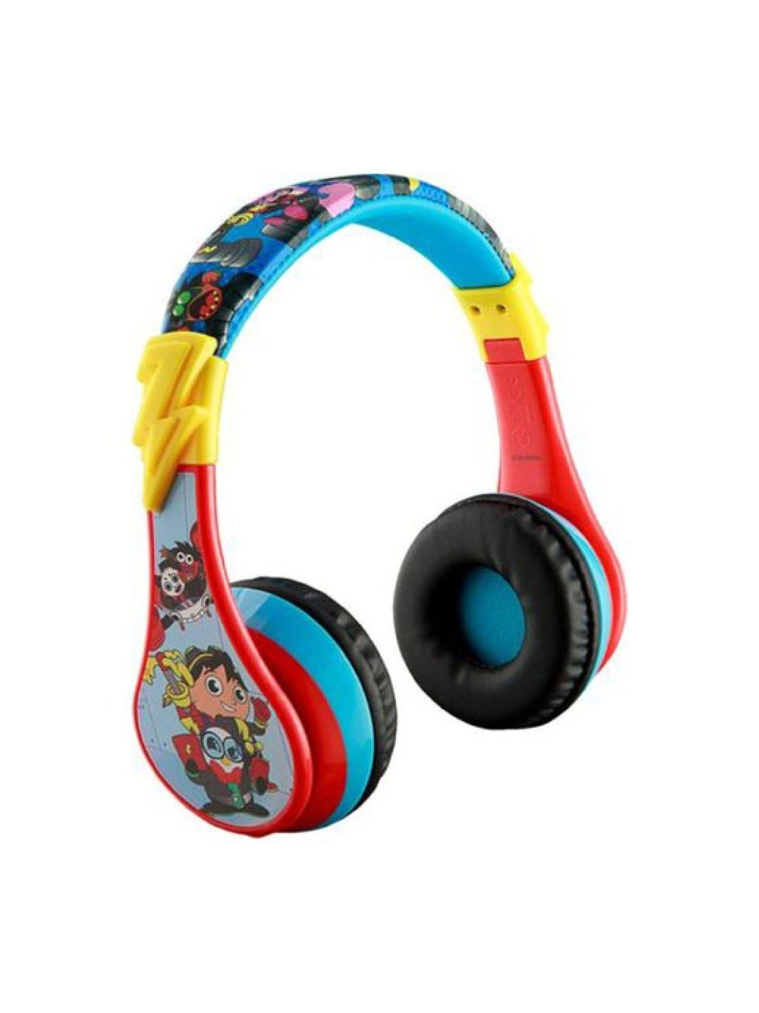 Ryan's World Bluetooth Wireless Headphones with Microphone & Volume Reducer (Multicolor- Image 1)