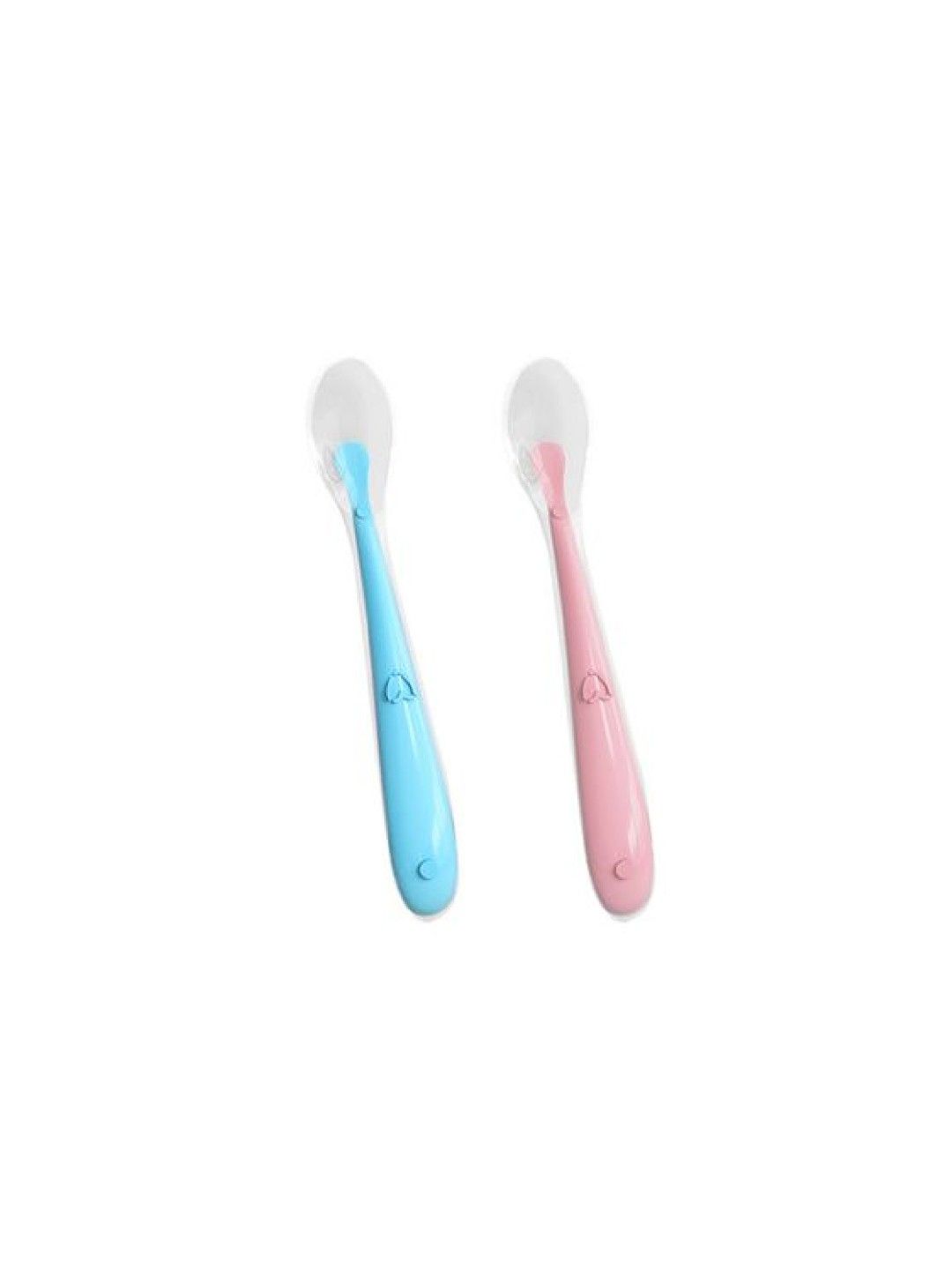 BabyPro Soft Silicone Baby Feeding Spoon Candy Color 2pcs (Blue-Pink- Image 1)