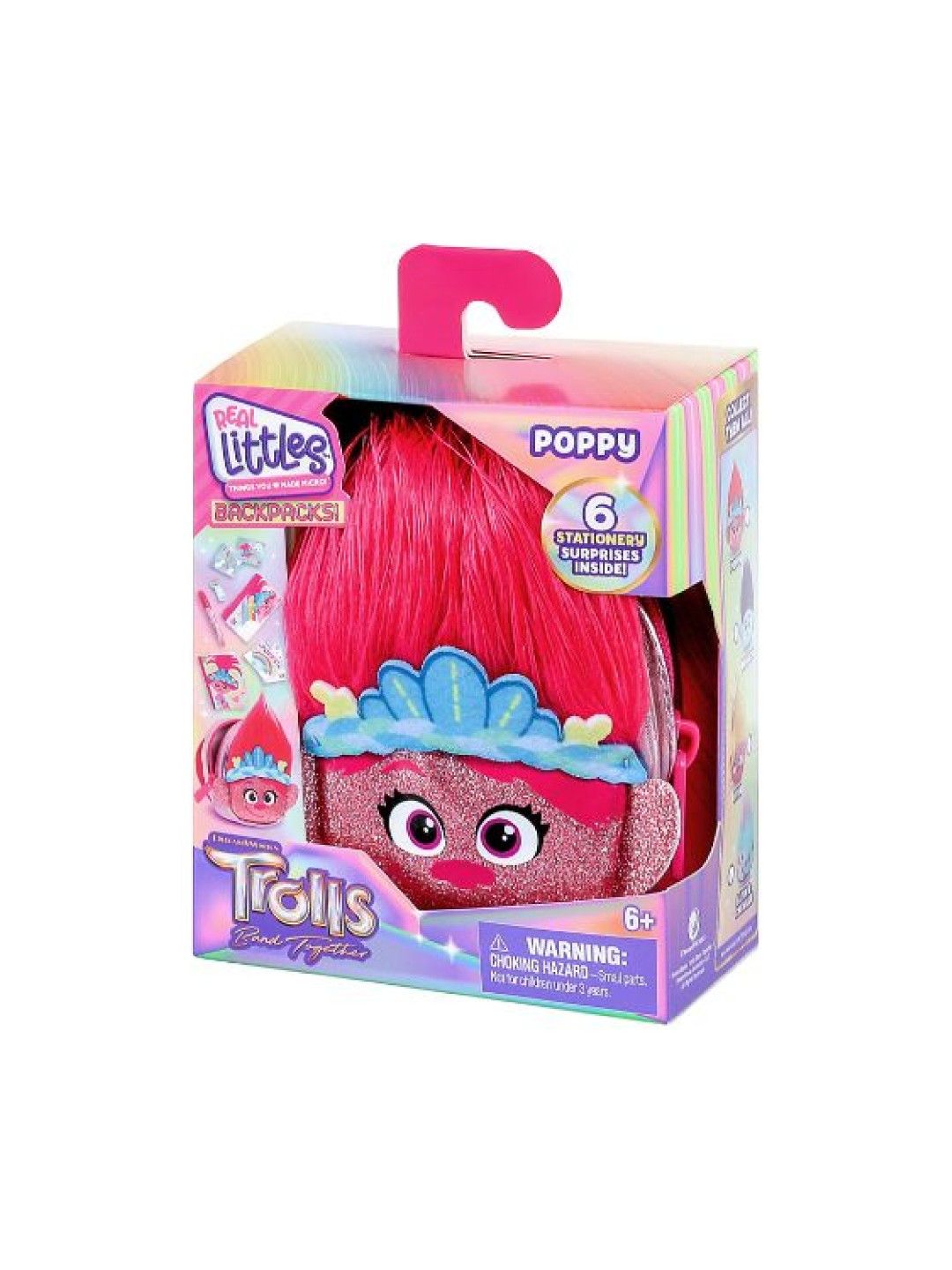 Moose Toys Real Little Trolls Back Pack Poppy (No Color- Image 1)